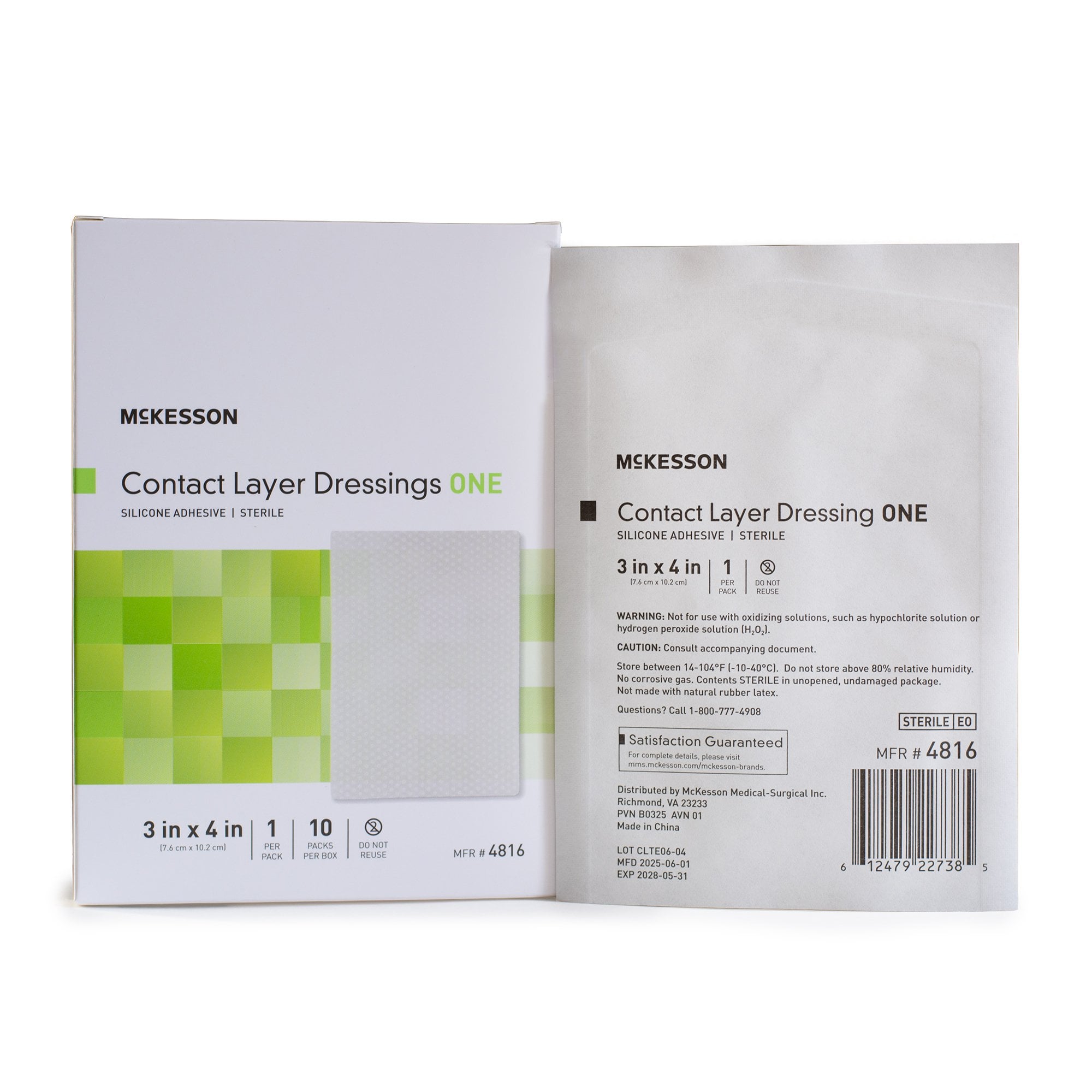 McKesson Brand - 4816 McKesson Silicone Wound Contact Layer Dressing