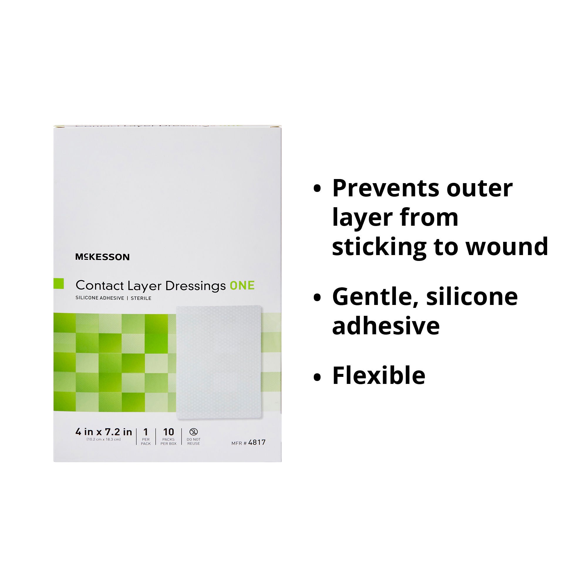 McKesson One Wound Contact Layer Dressing 4817 by McKesson Brand