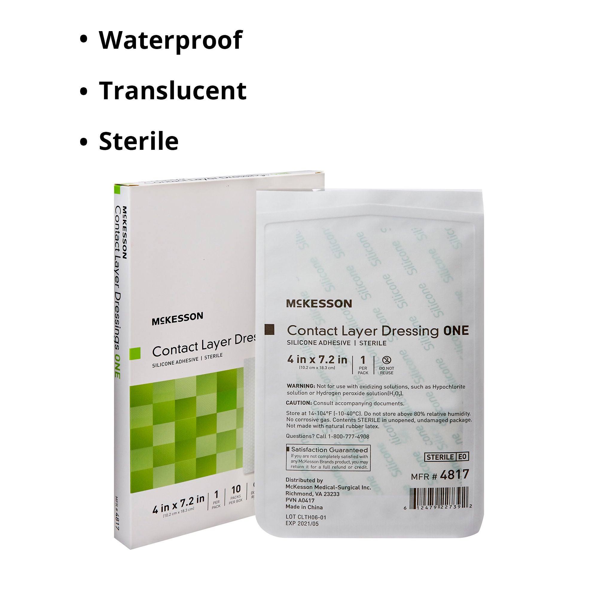 McKesson Brand - 4817 McKesson Silicone Wound Contact Layer Dressing