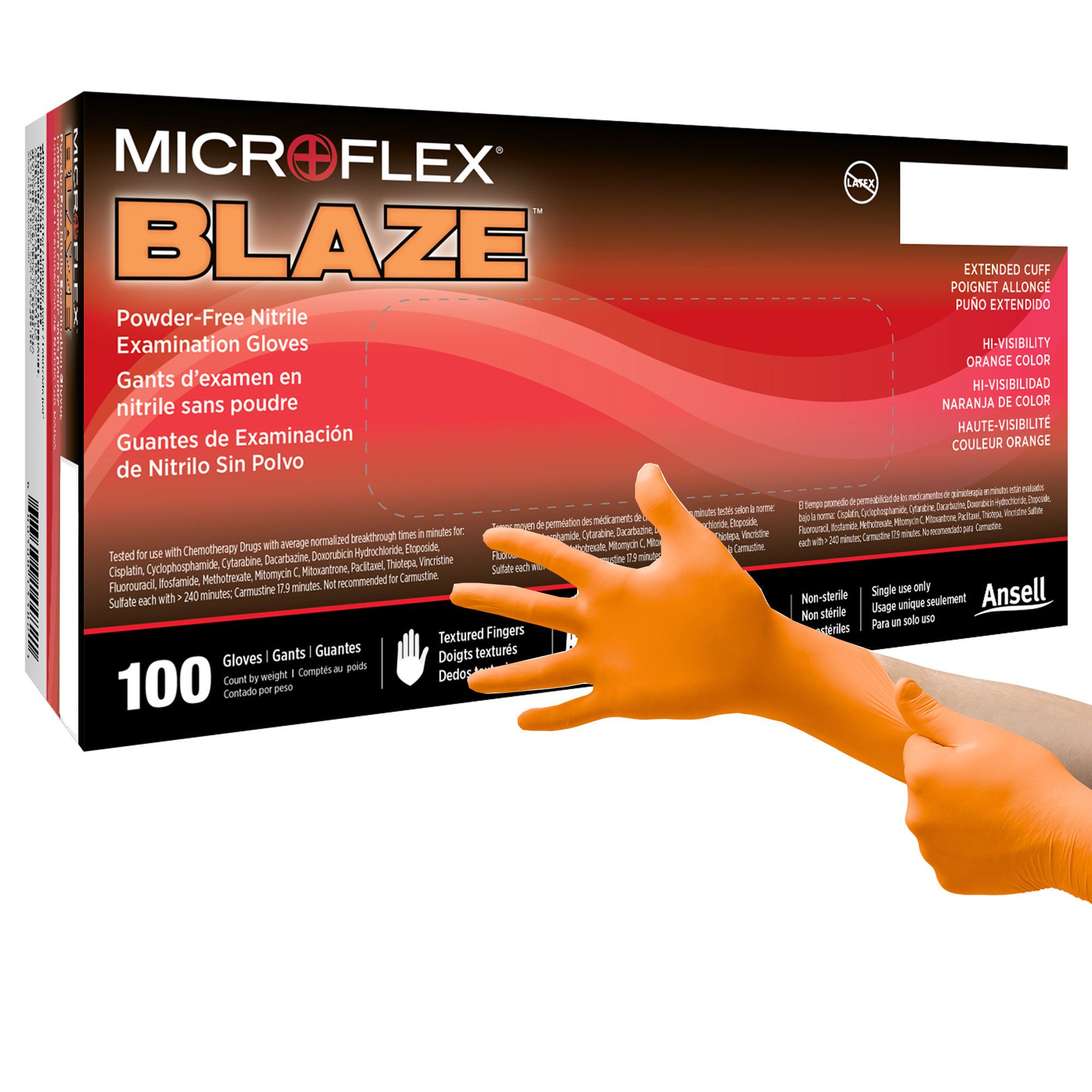 Microflex Medical - N481 Microflex® Blaze® Nitrile Exam Glove