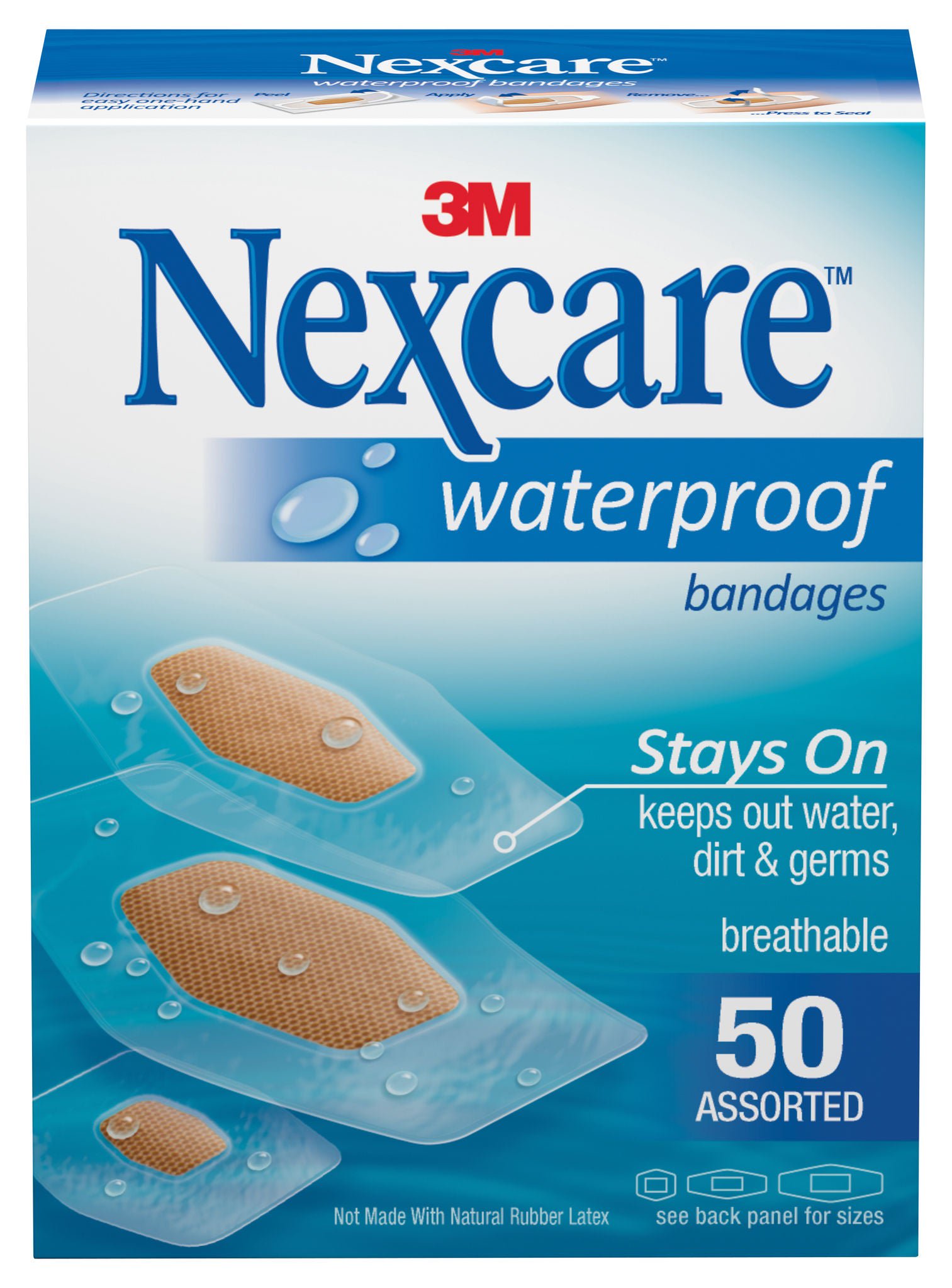 3M Company - 432-50-3 Nexcare™ Waterproof Clear / Tan Adhesive Strip