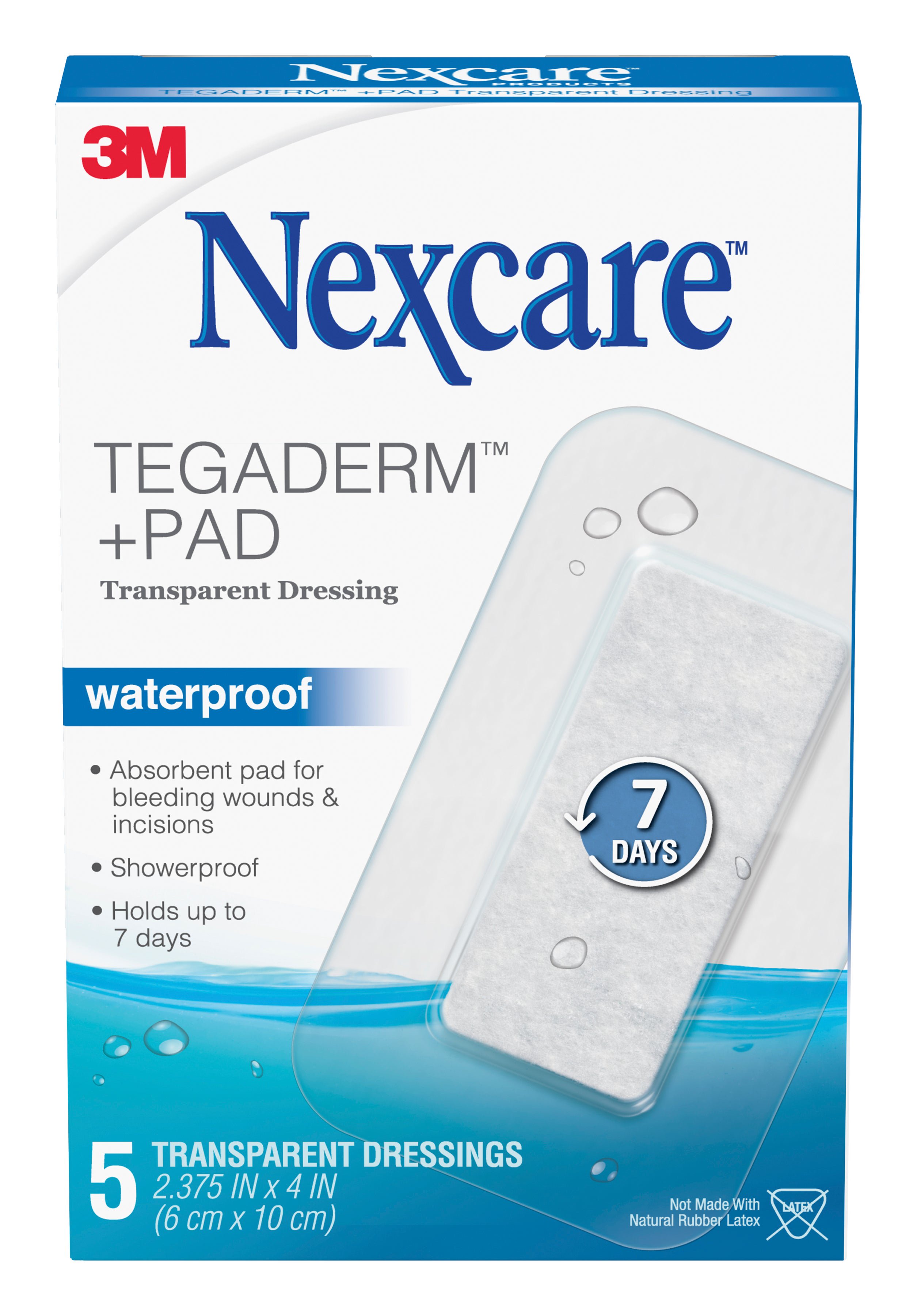 3M Company - H3584 Transparent Film Dressing with Pad Nexcare™ Tegaderm™+ Pad 2-3/8 X 4 Inch 2 Tab Delivery Rectangle Sterile