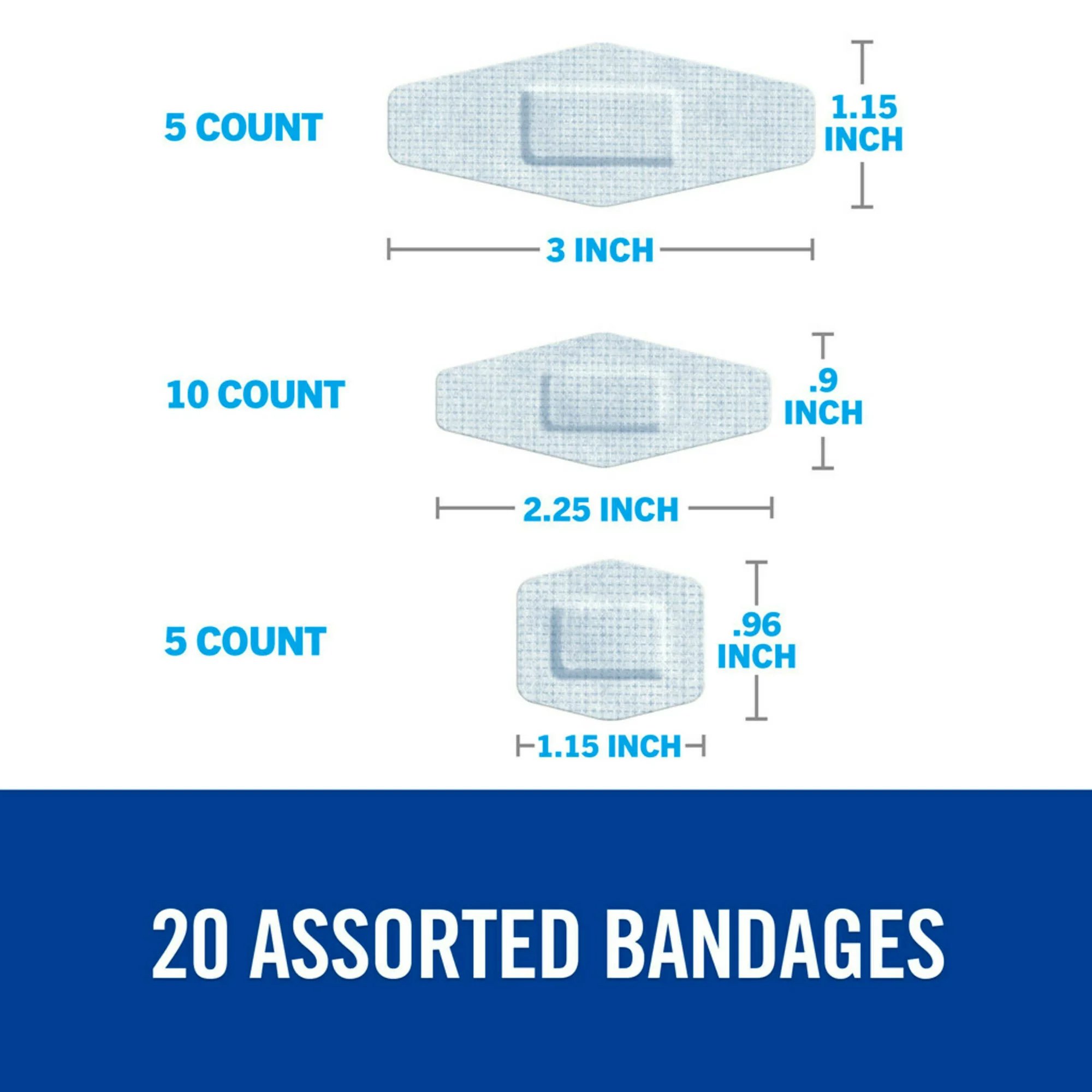 3M Company - SSB-20A Nexcare™ Sensitive Skin White Adhesive Strip