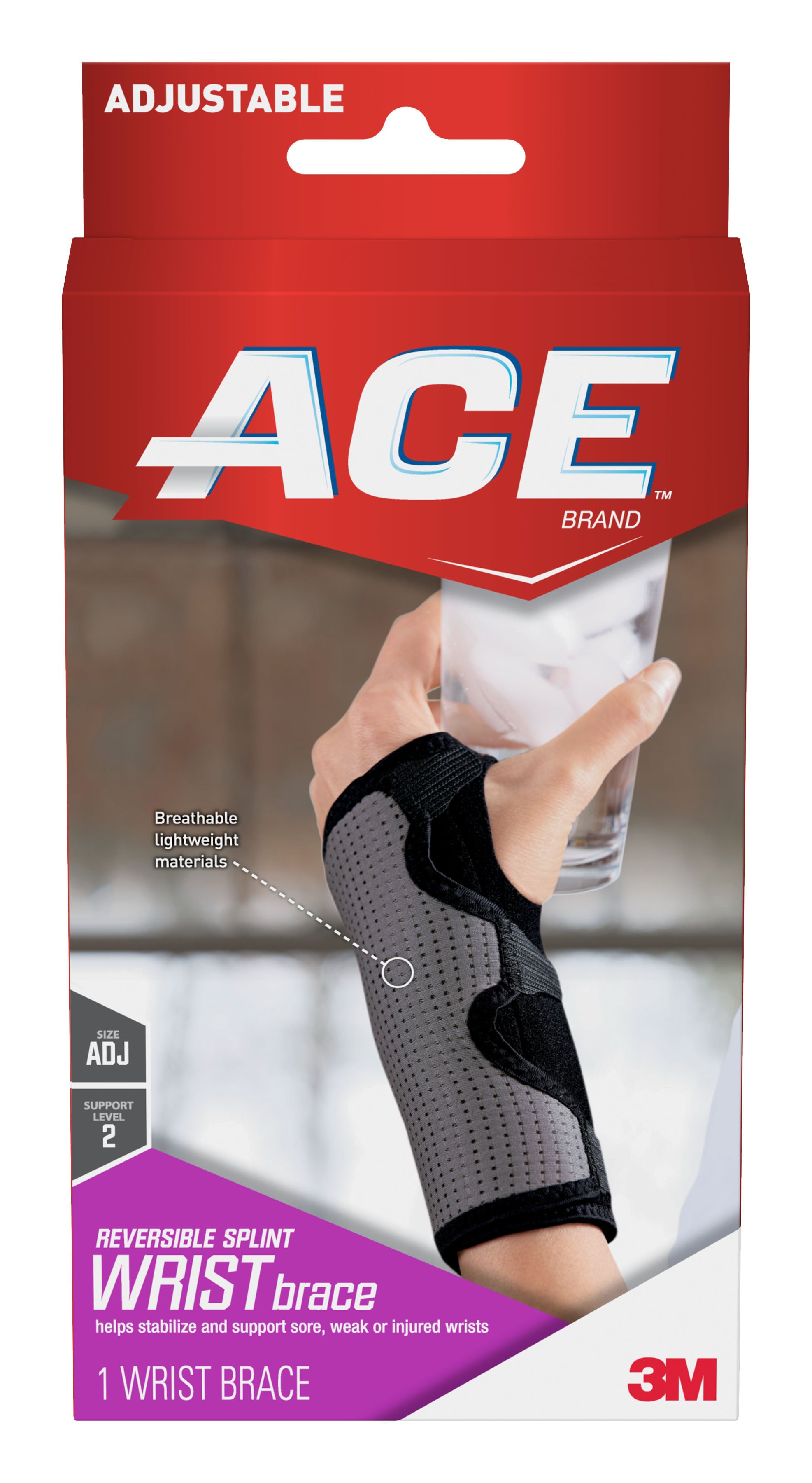 3M Company 209623 - 3M™ Ace™ Wrist Brace, Reversible, Left or Right Hand - 1/Each, 12/Box