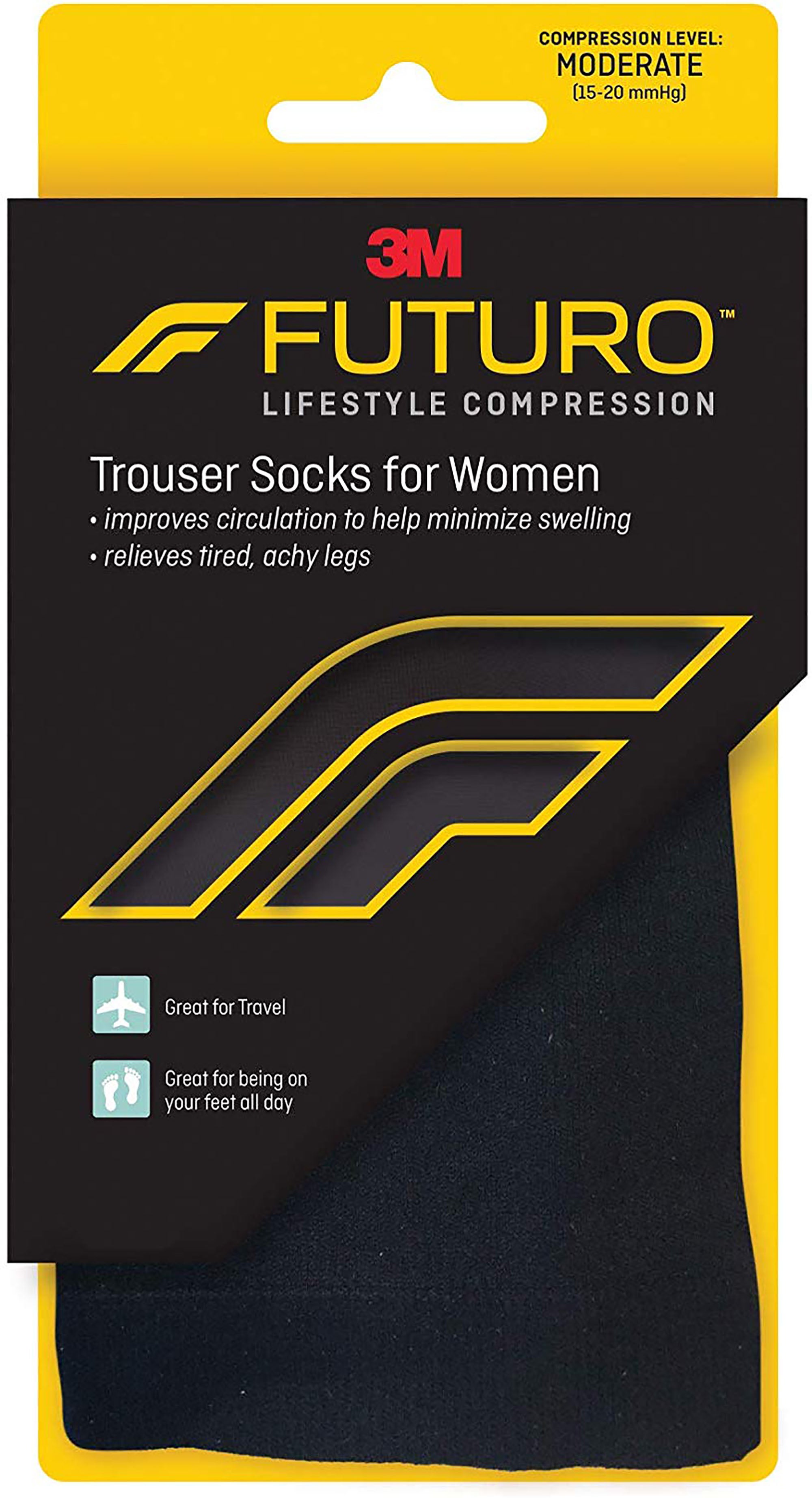 3M Company - 71043EN Compression Socks 3M™ Futuro™ Revitalizing Knee High Large Black Closed Toe