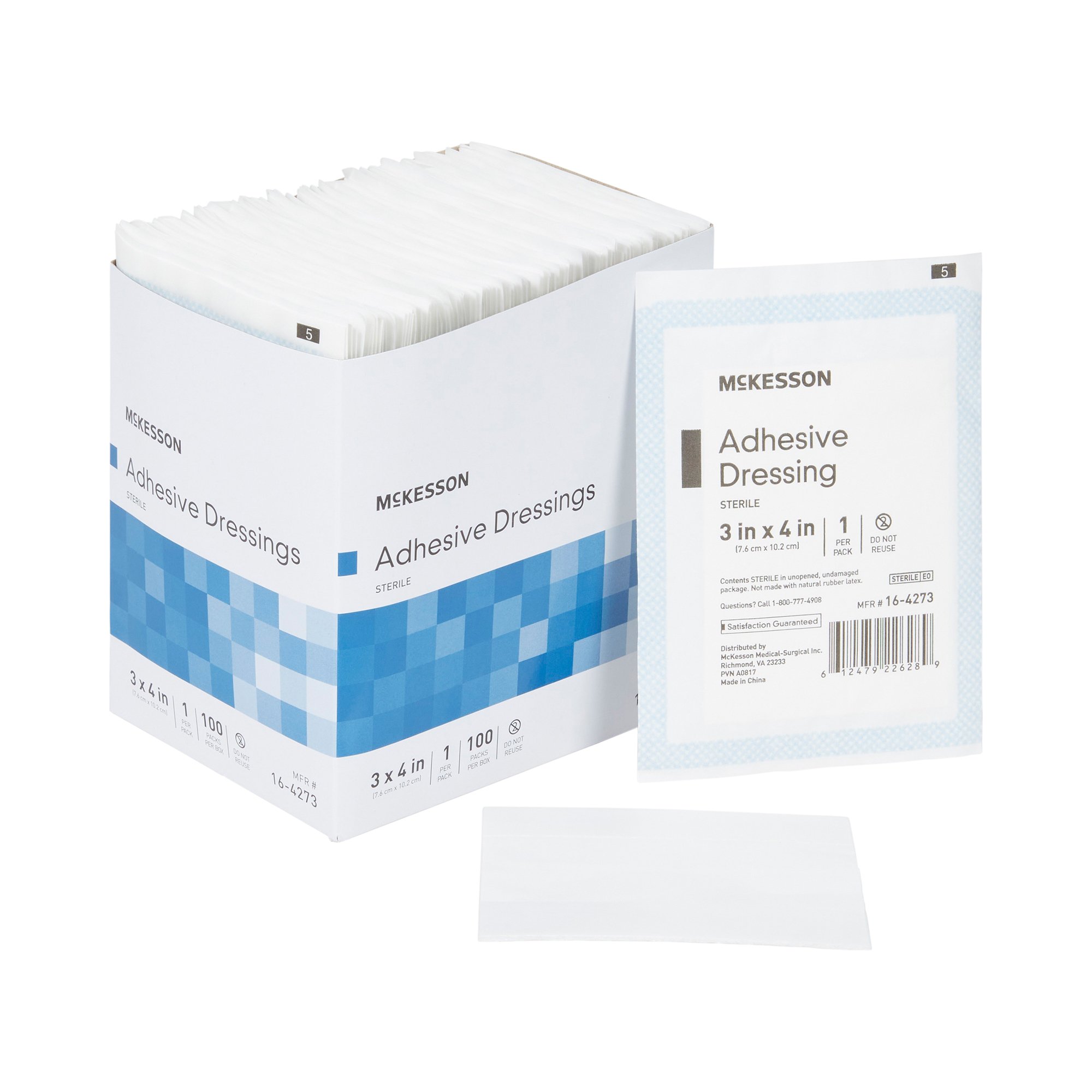 McKesson Brand - 16-4273 McKesson White Adhesive Dressing