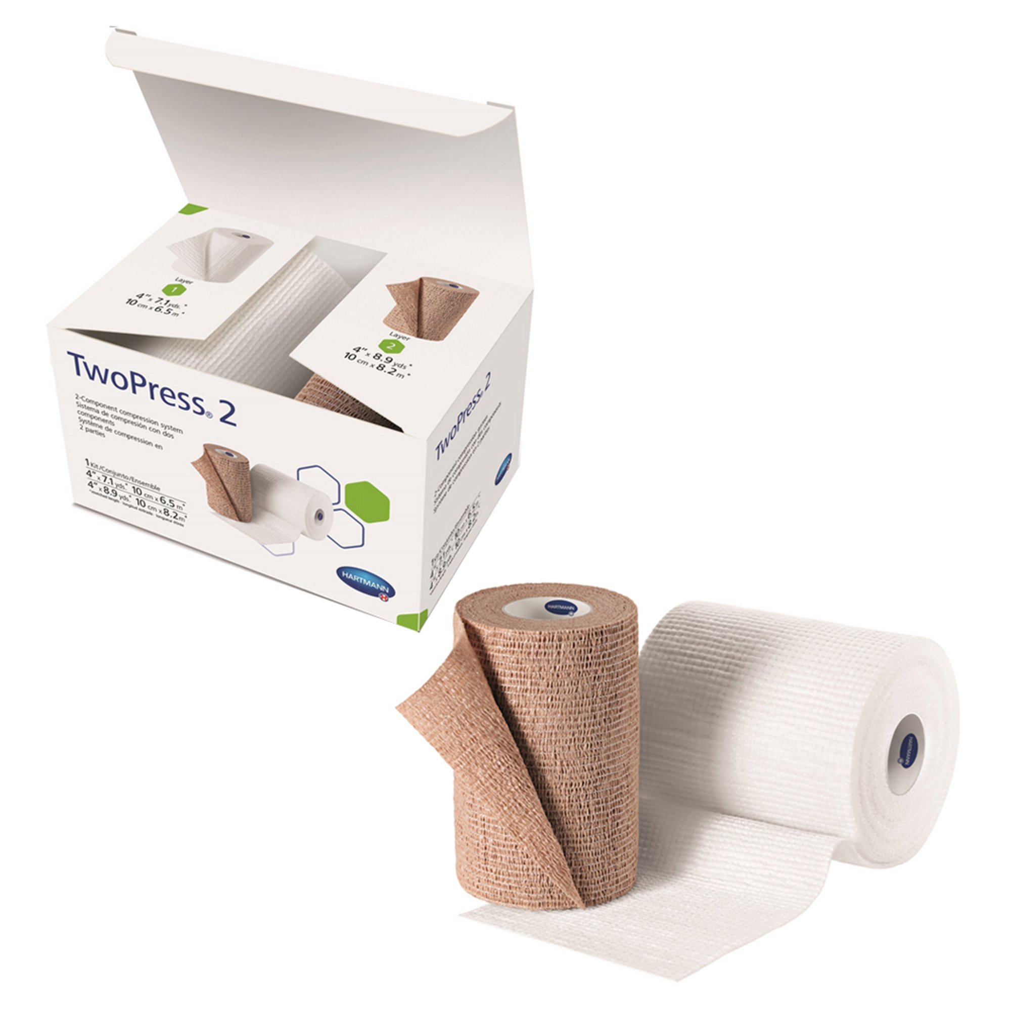 Hartmann - 931687 TwoPress® 2 Self-adherent Closure Two-Layer Compression Bandage System