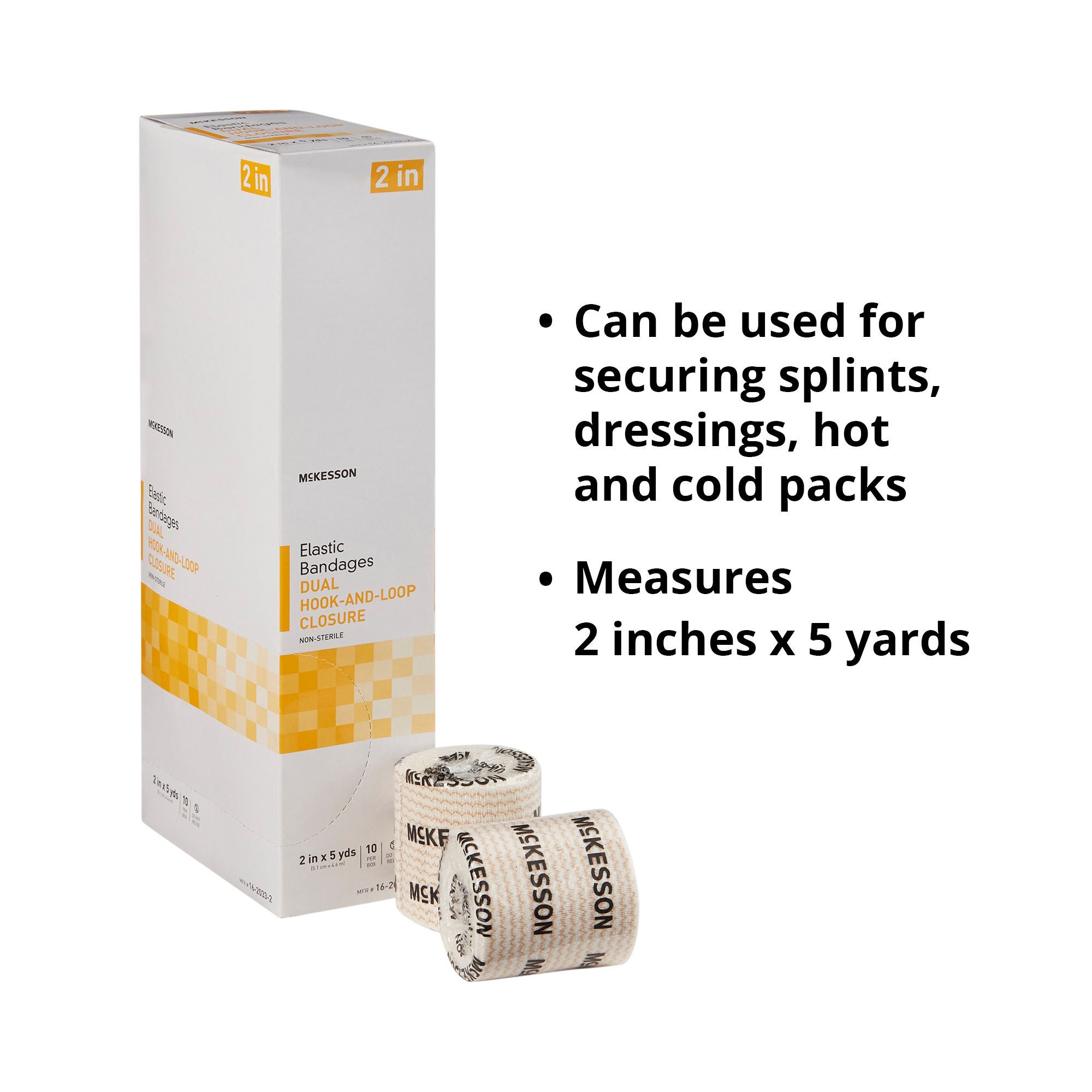 McKesson Brand - 16-2033-2 McKesson Double hook-and-loop closure Elastic Bandage