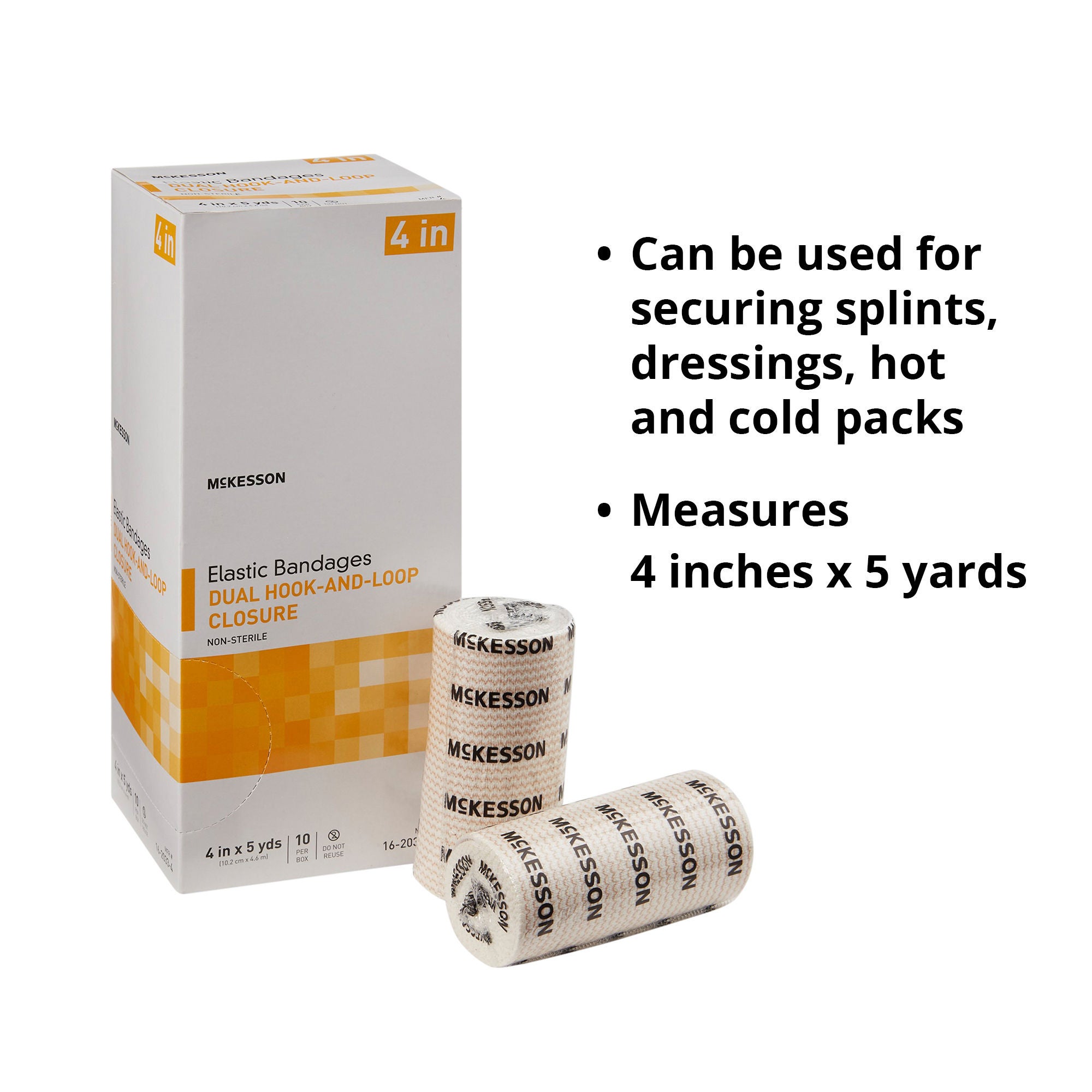 McKesson Brand - 16-2033-4 McKesson Double hook-and-loop closure Elastic Bandage