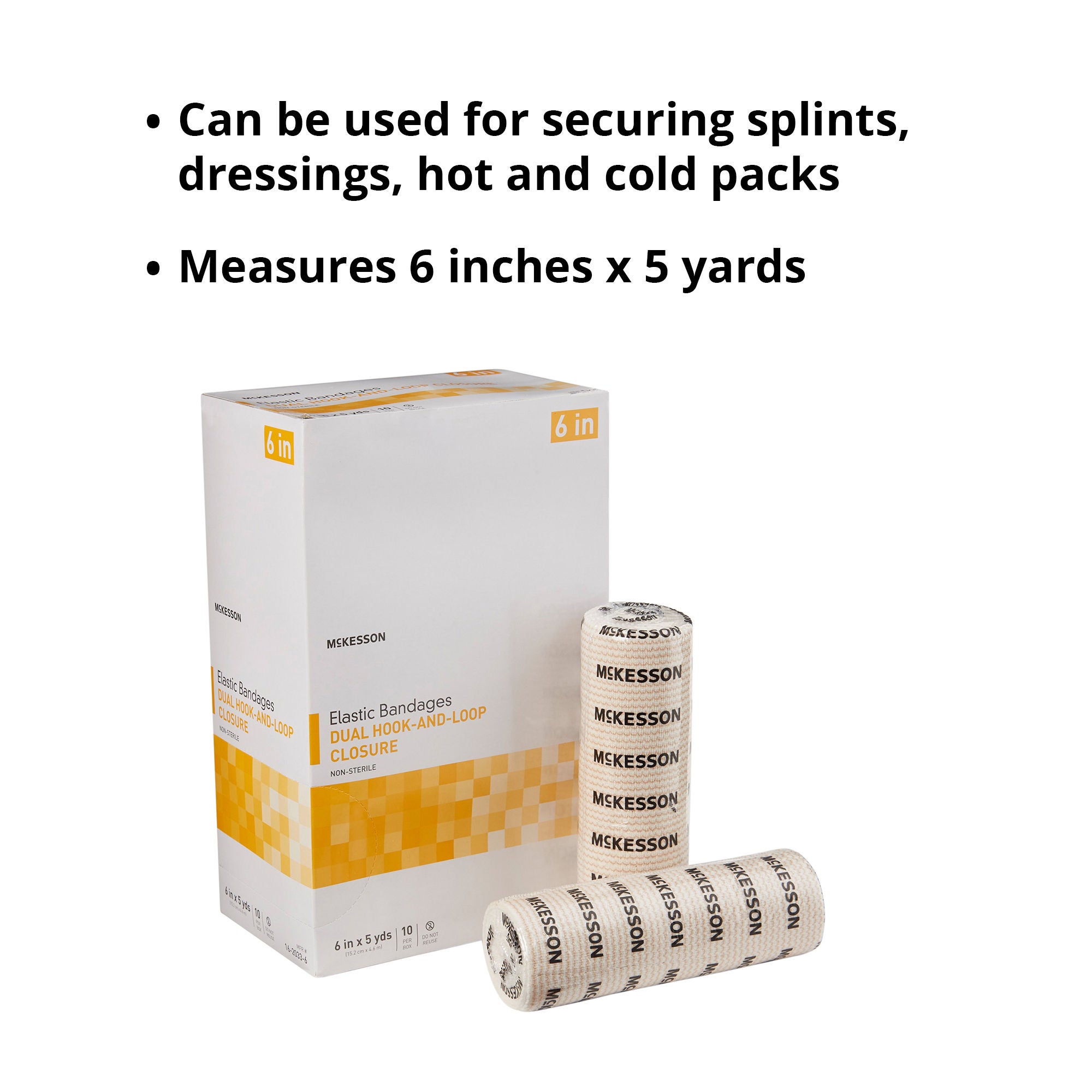 McKesson Brand - 16-2033-6 McKesson Double hook-and-loop closure Elastic Bandage