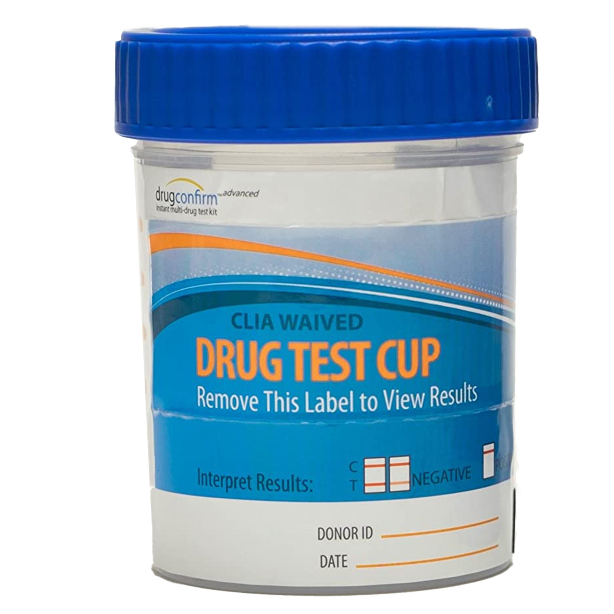 Confirm Biosciences - HE-CUP-6125A3PR Drugs of Abuse Test Kit DrugConfirm™ Advanced AMP, BAR, BUP, BZO, COC, mAMP/MET, MDMA, MOP, MTD, OXY, PCP, THC 25 Tests CLIA Waived