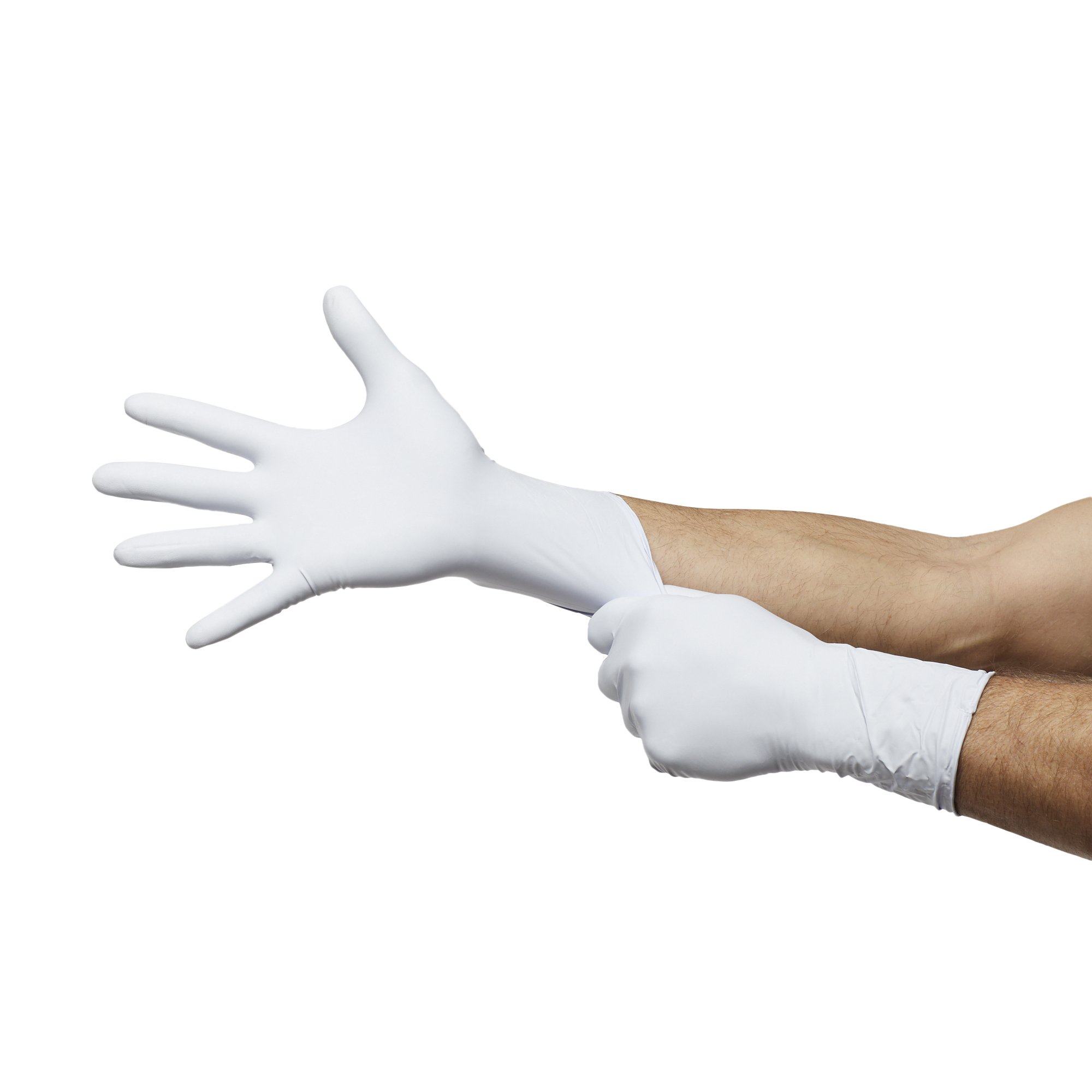 Microflex Medical LSE-104-M - LifeStar™ EC Nitrile Extended Cuff Length Exam Glove, Medium, White / Blue - 100/Box, 1000/Case