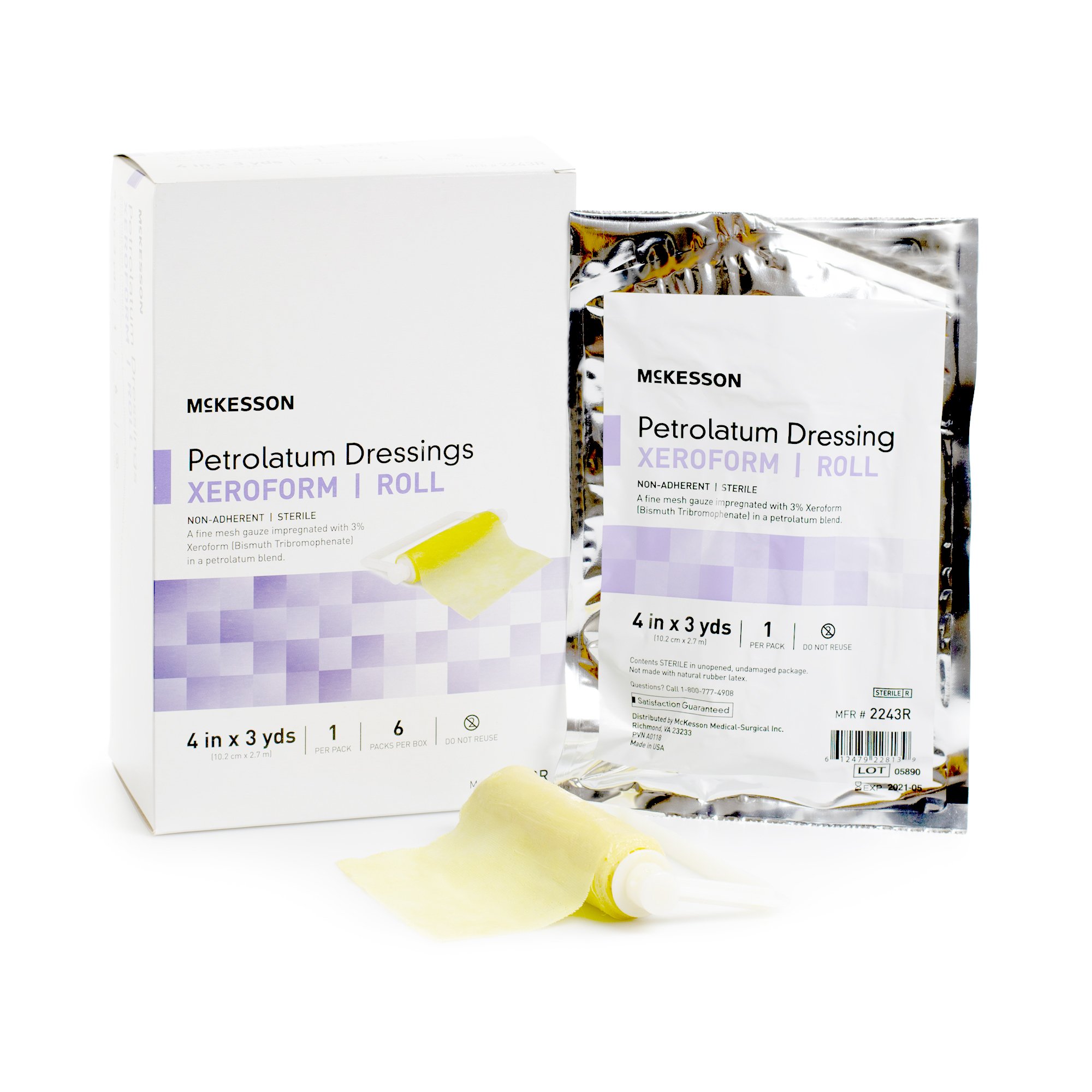 McKesson Brand - 2243R McKesson Xeroform Petrolatum Impregnated Dressing