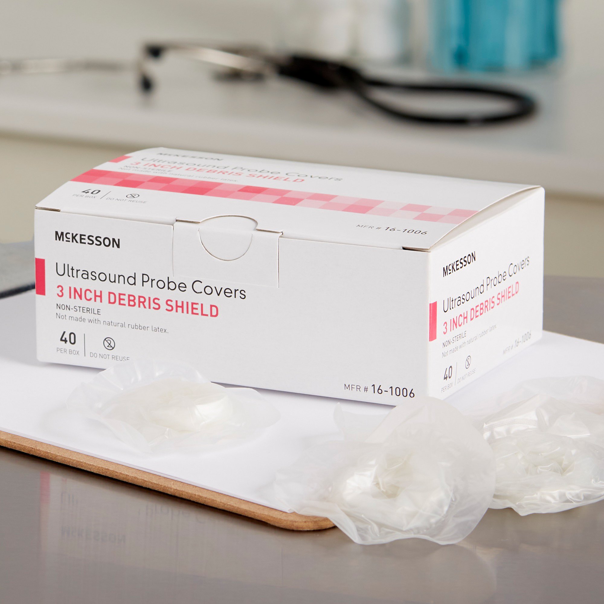 McKesson Brand 16-1006 - McKesson Ultrasound Probe Covers with Debris Shield - 40/Box, 800/Case
