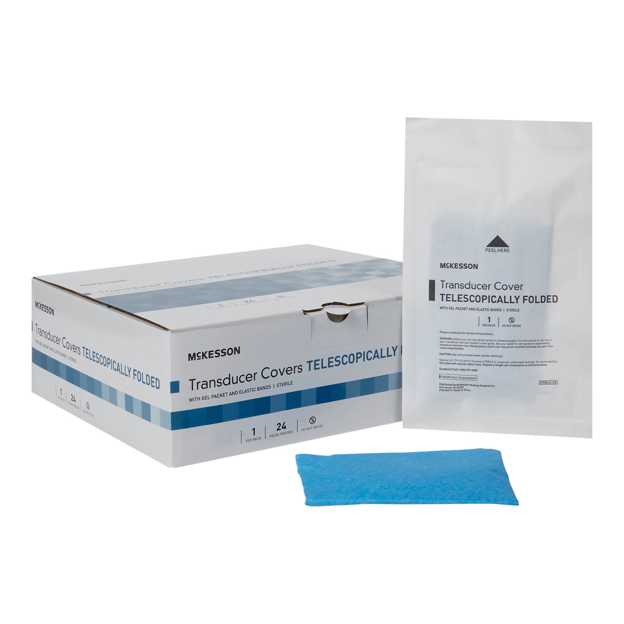 McKesson Brand 16-1404 - McKesson Telescopically Folded Transducer Cover, 6 x 33 Inch - 24/Box, 240/Case