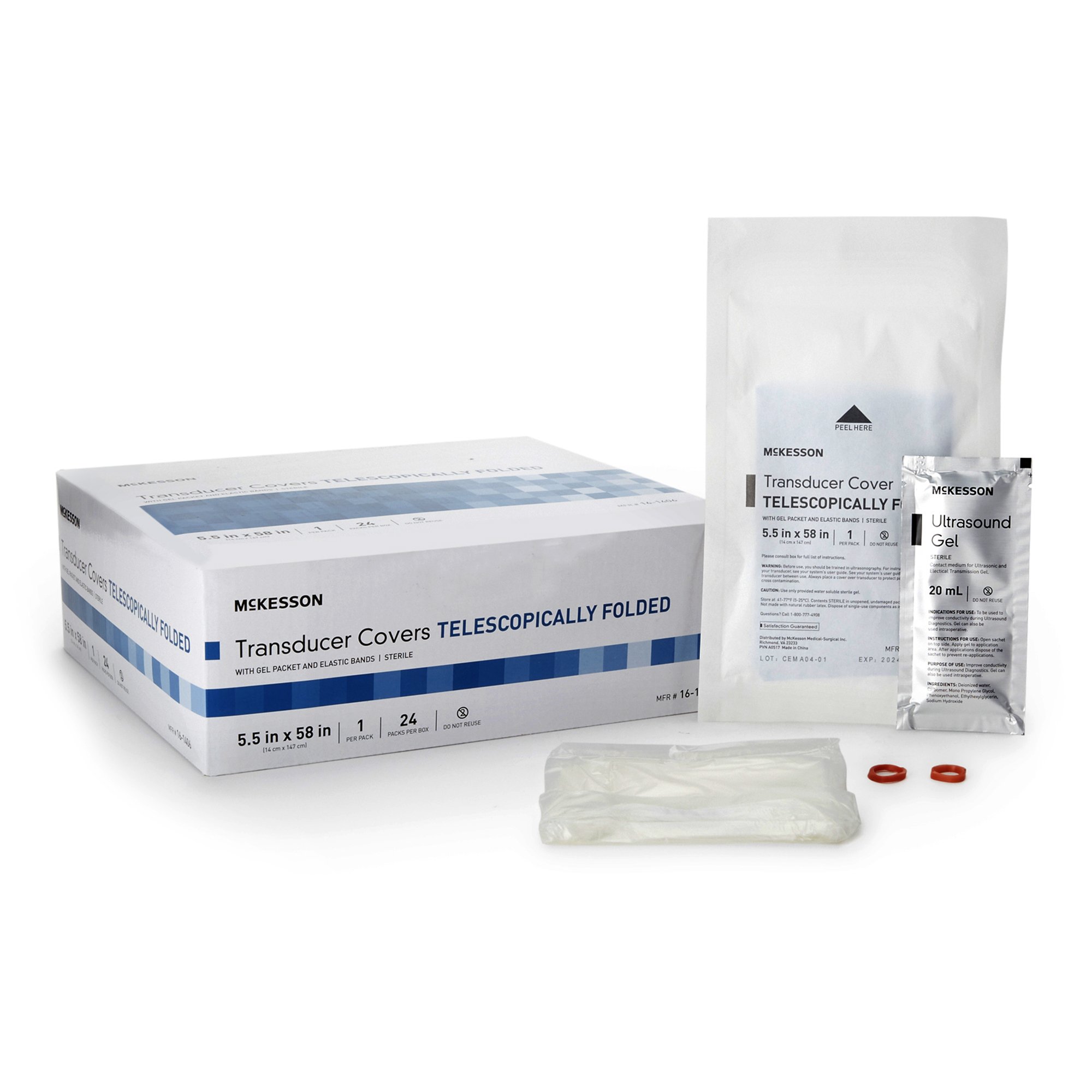 McKesson Brand - 16-1406 McKesson Telescopically Folded Transducer Cover