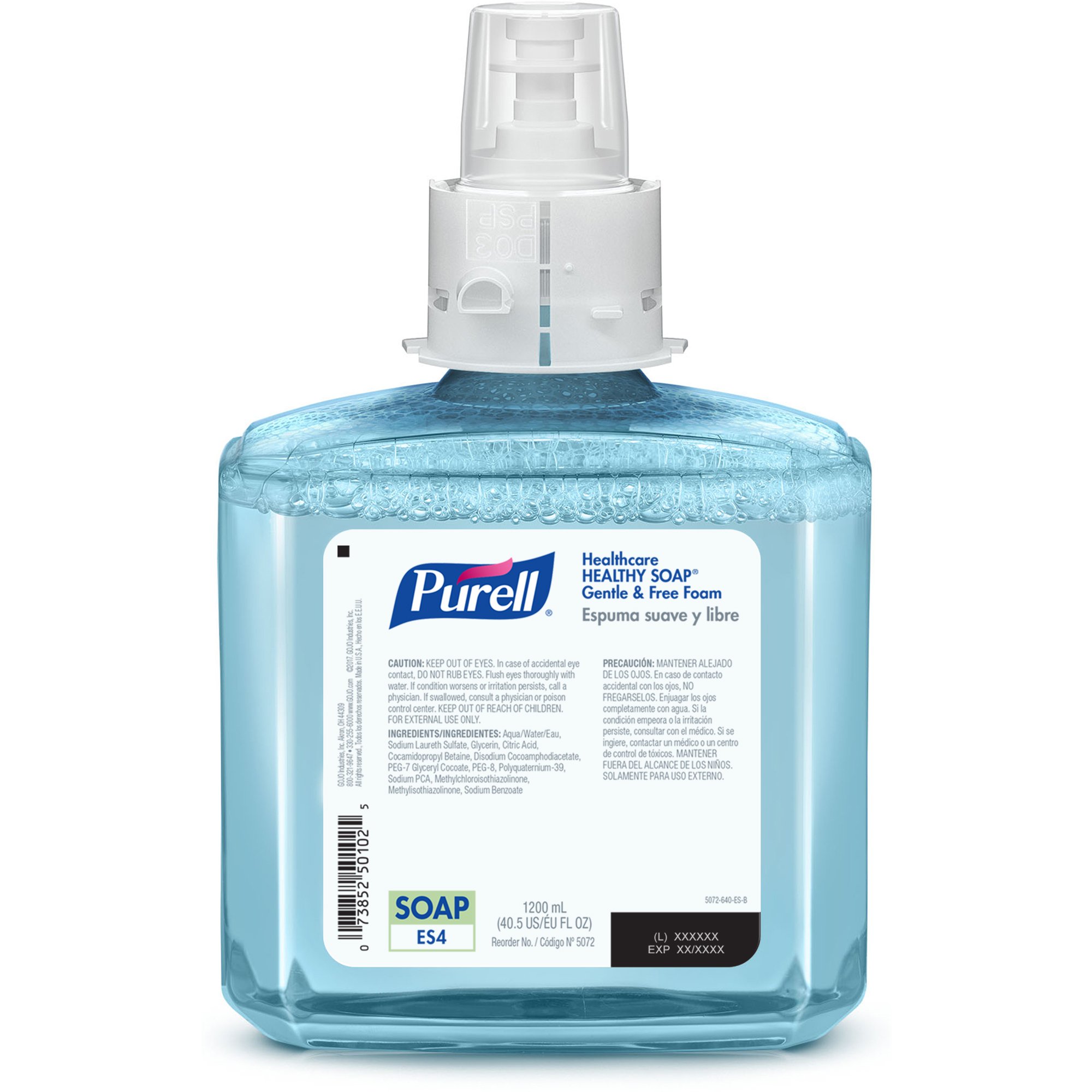 GOJO 5072-02 - Purell® Healthy Soap®, 1,200 mL Dispenser Refill Bottle - 1/Each, 2/Case