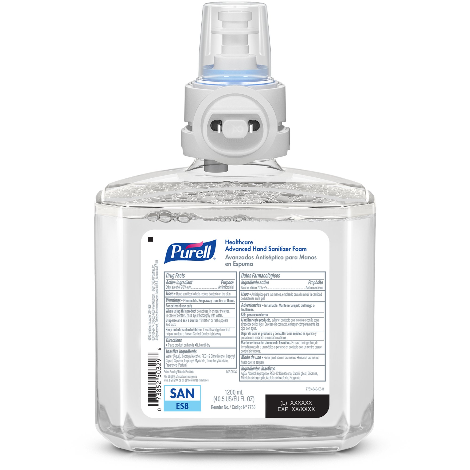 GOJO - 7753-02 Purell® Healthcare Advanced Foam Hand Sanitizer 1200 mL Refill for ES8 Dispenser