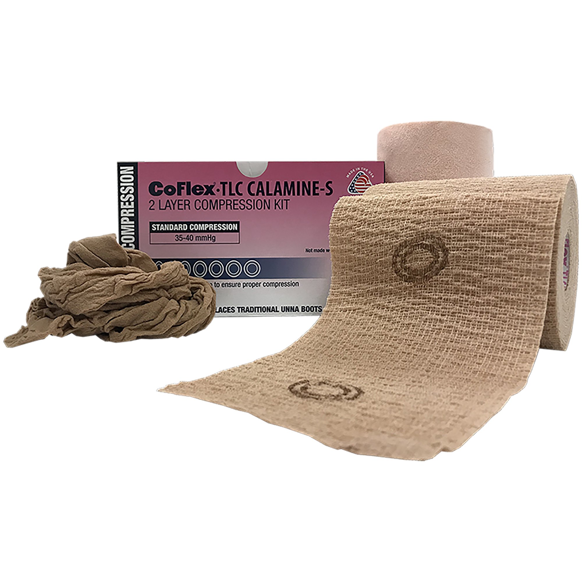 Andover Healthcare Inc - 8840UBC-SC CoFlex® TLC Calamine with Indicators Two-Layer Compression Bandage System
