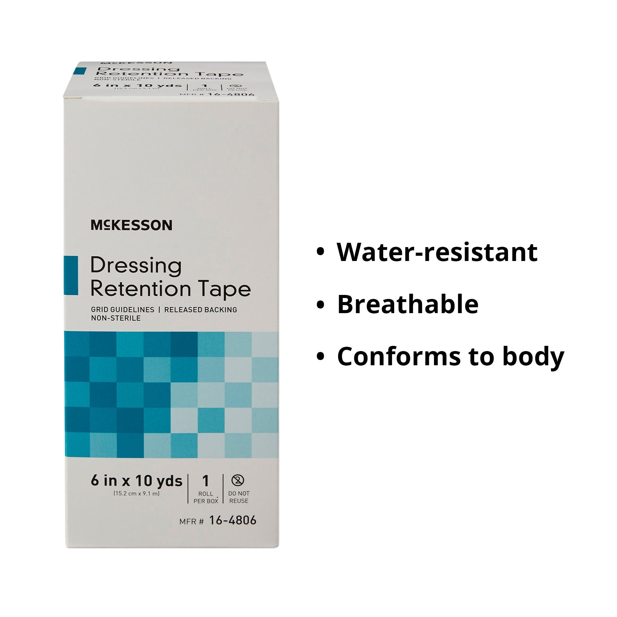 McKesson Water Resistant Dressing Retention Tape with Liner 16-4806 by McKesson Brand
