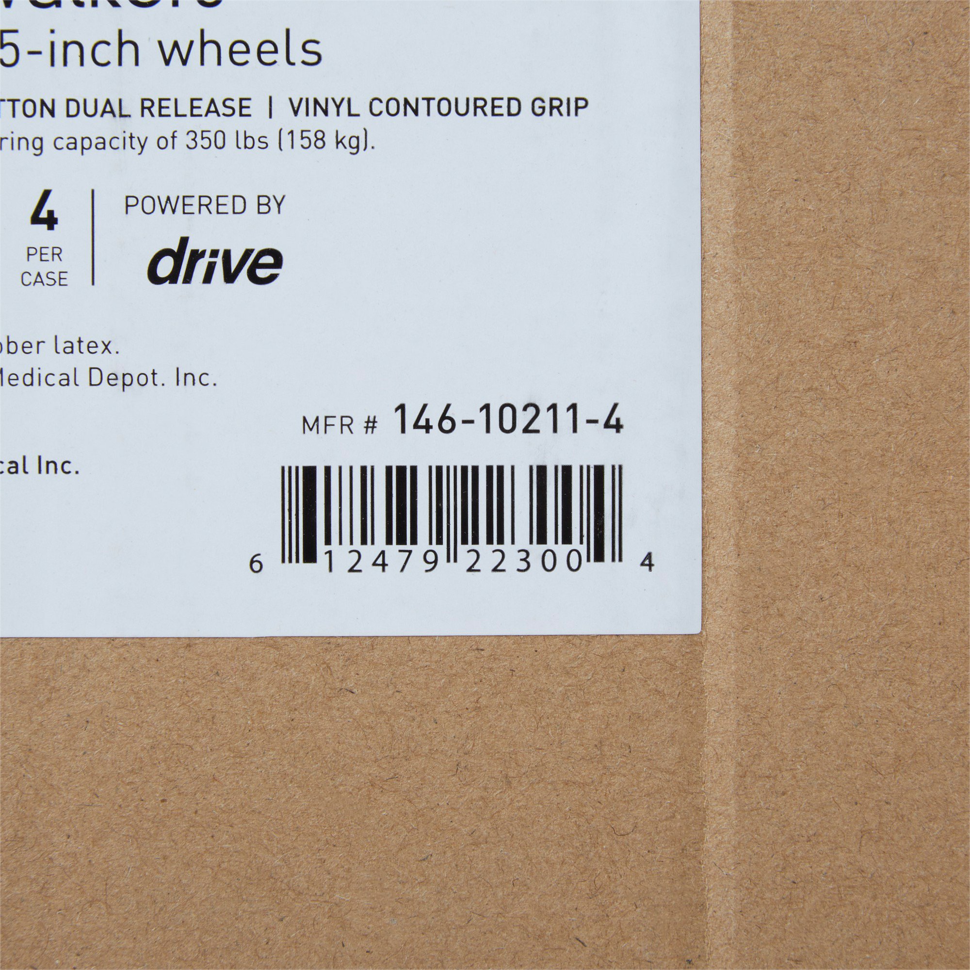 McKesson Brand 146-10211-4 - McKesson Aluminum Folding Walker, 25 – 32¼ Inch Height - 1/Case