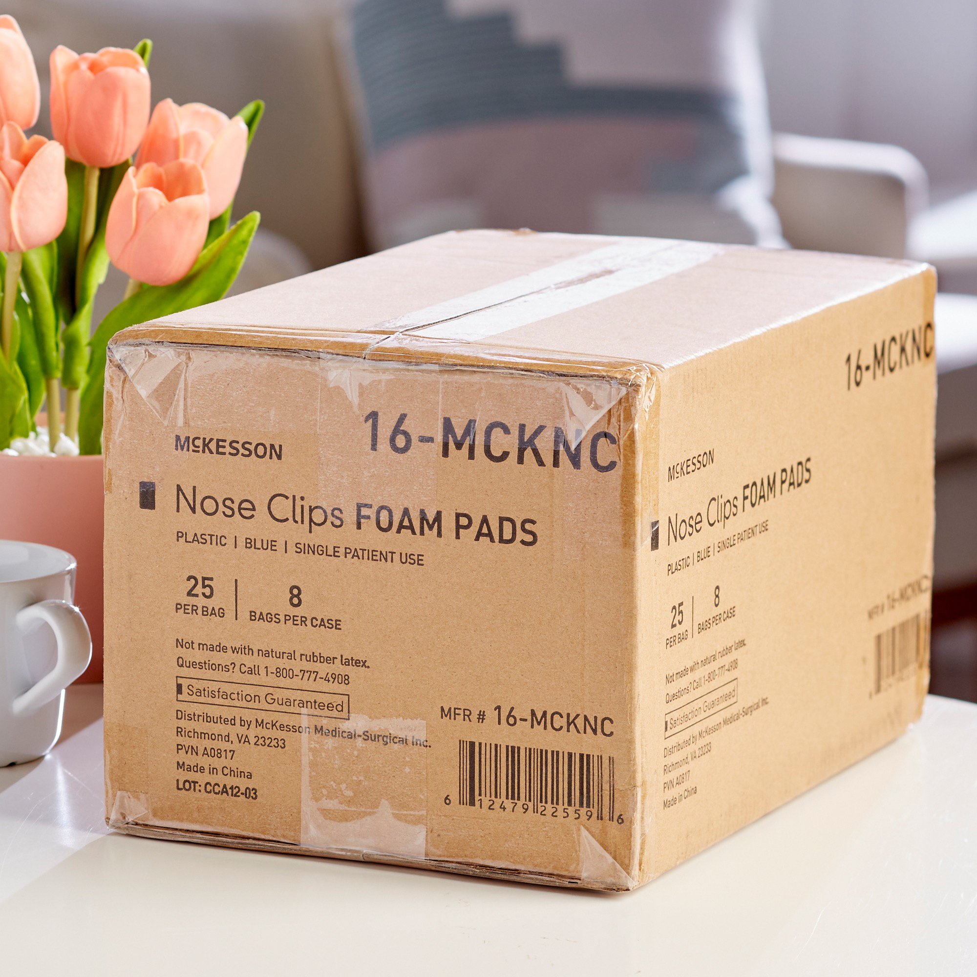 McKesson Brand 16-MCKNC - McKesson Nose Clips for use with Spirometer - 25/Bag, 200/Case