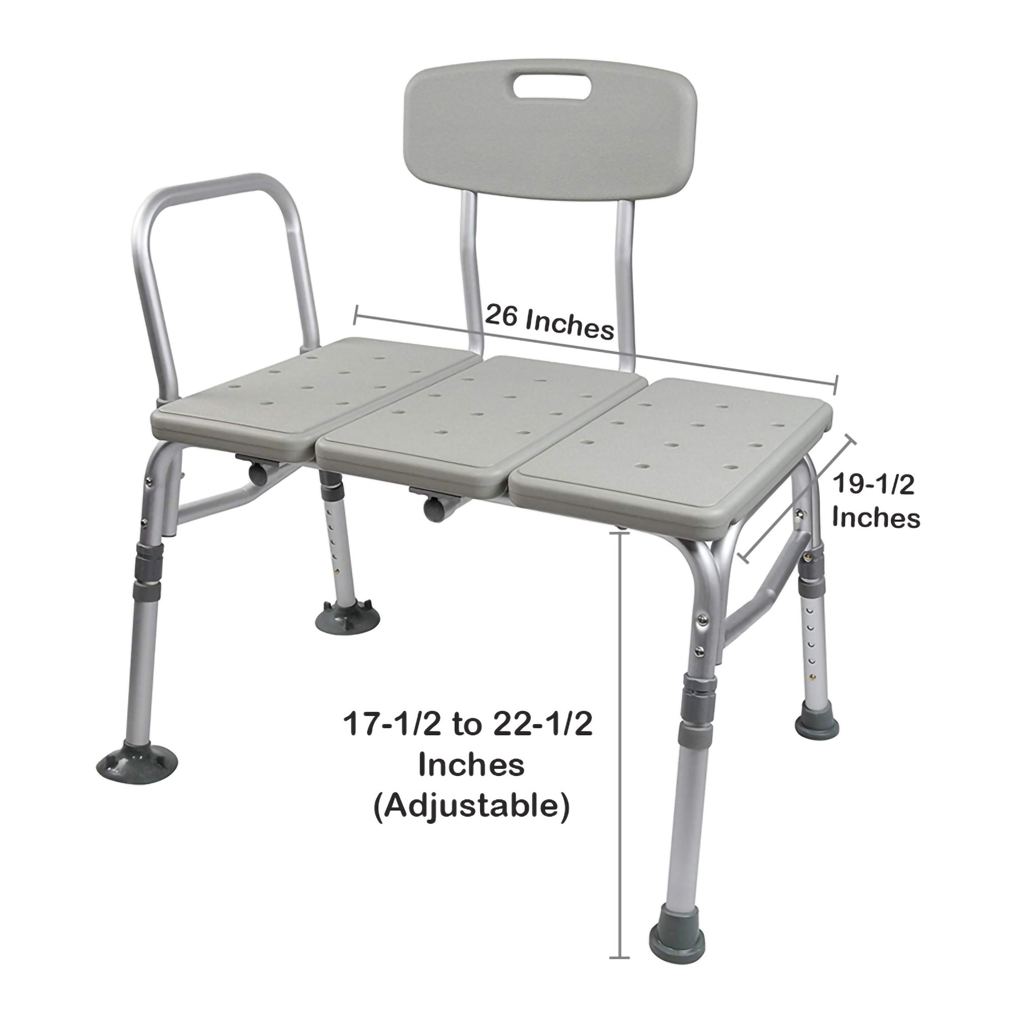 McKesson Brand - 146-12011KD-2 McKesson Knocked Down Bath Transfer Bench