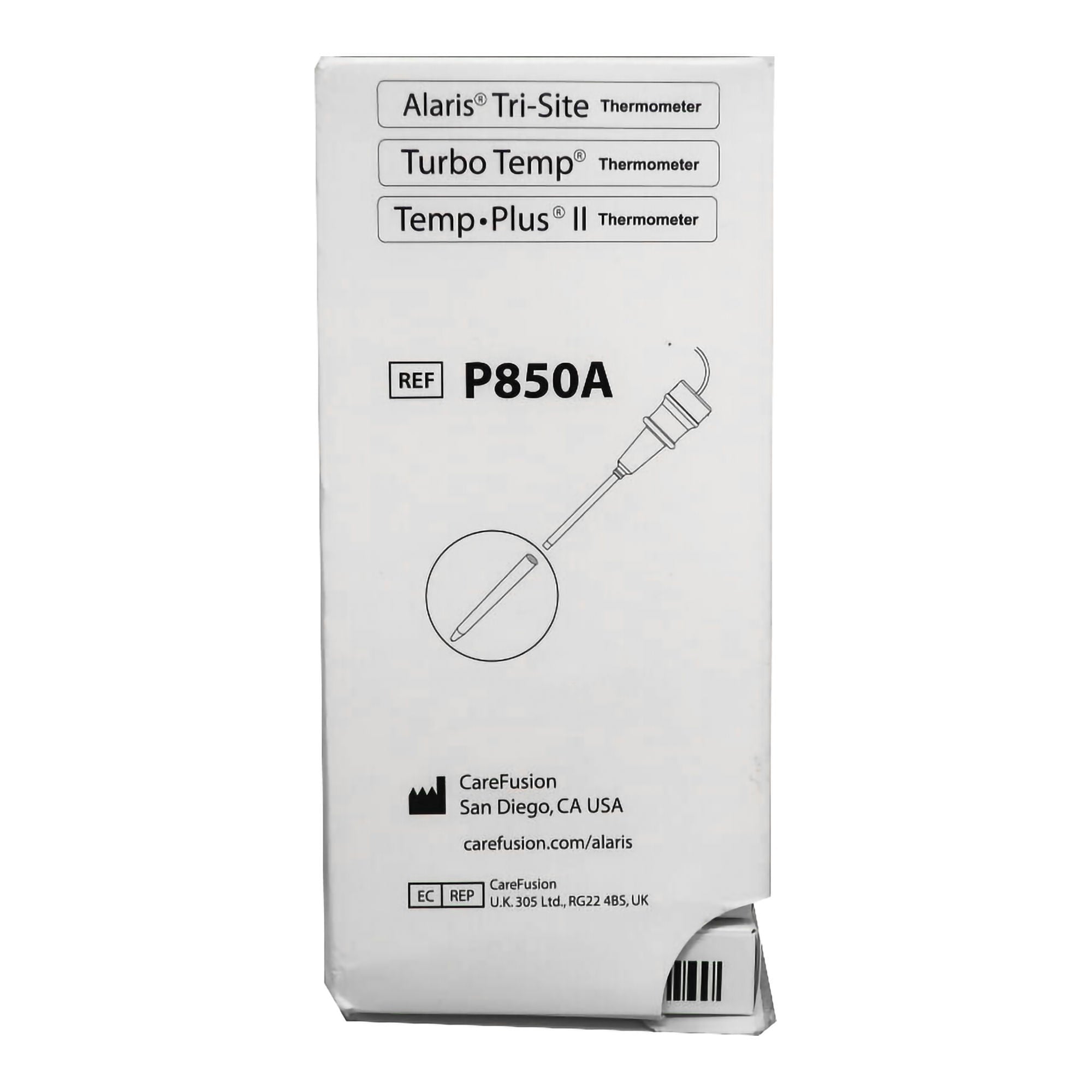 Midmark - 3-009-0058 Axillary / Oral Thermometer Probe Cover TurboTemp™ For use with the Alaris® Turbo Temp oral / axillary temperature probe 20 per Box