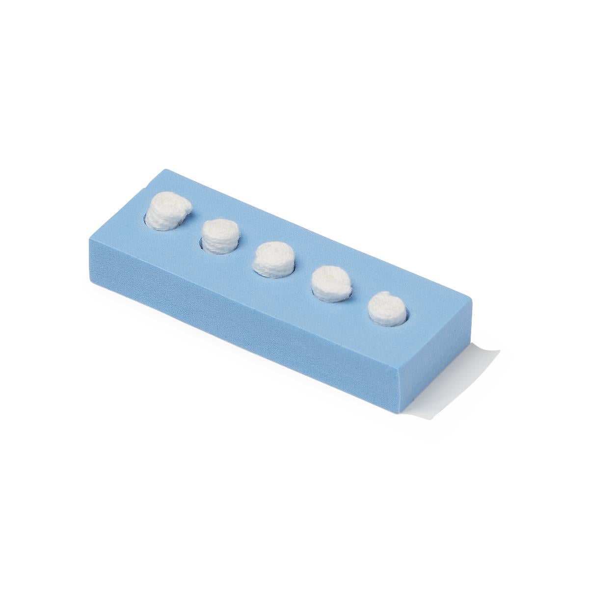 Medline - MDS73512 Surgical Dissector Sponge X-Ray Detectable Cotton 9/16 X 1/4 Inch 5 Count Count Holder Sterile