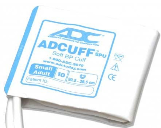 American Diagnostic Corp - 8650-10SA Single Patient Use Blood Pressure Cuff and Bulb Adcuff™ 20.5 to 28.5 cm Arm Nylon Cuff Small Adult Cuff