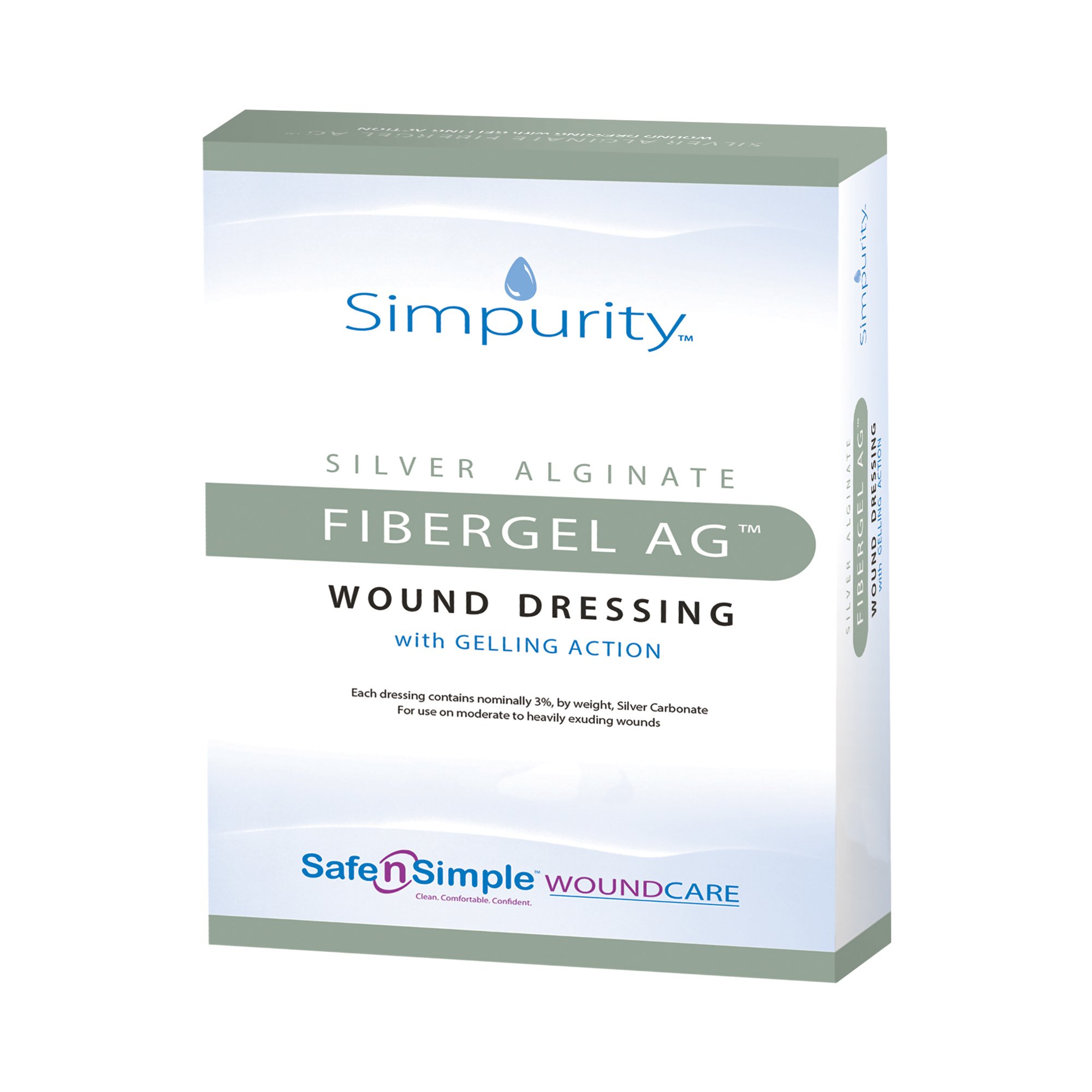 Safe N Simple - SNS56716 Simpurity™ Fibergel AG™ Silver Alginate Dressing