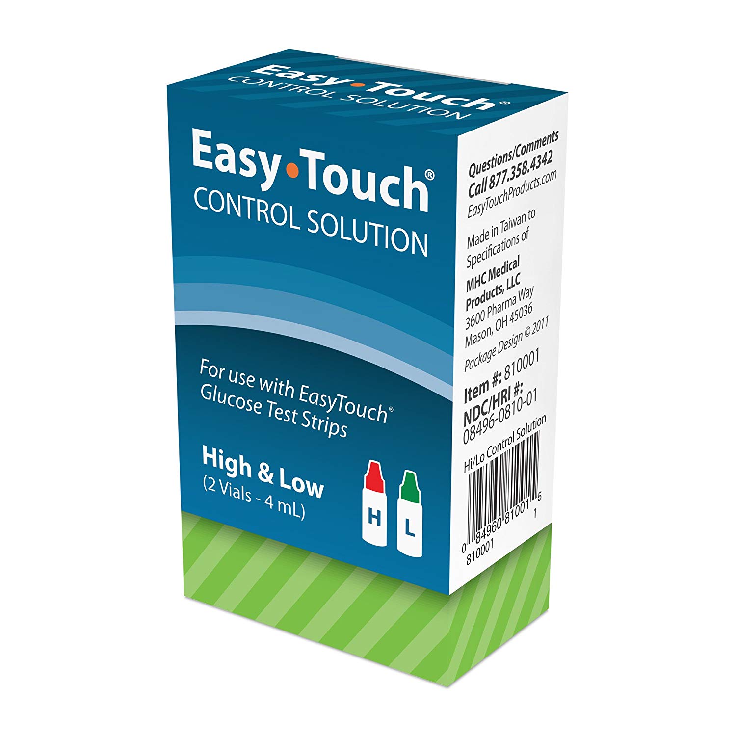 MHC Medical - 810001 Blood Glucose Control Solution 4 mL Level 1