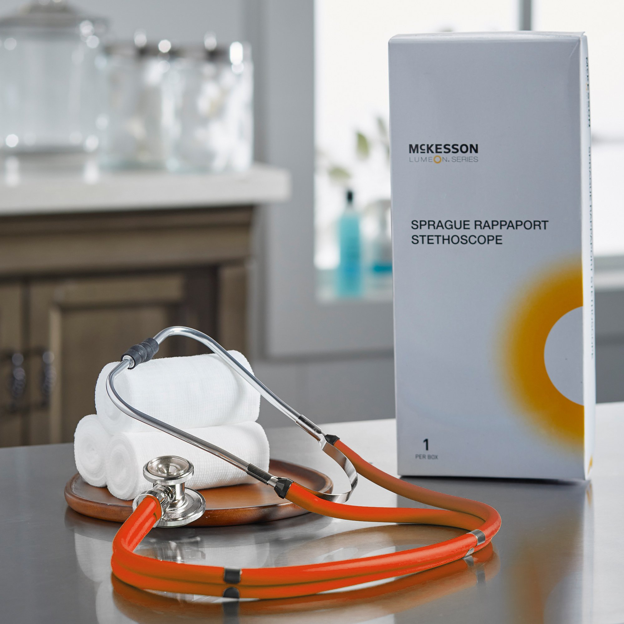 McKesson Brand 641NOMM - McKesson Sprague-Rappaport Stethoscope, 22 Inch, Orange - 1/Each, 20/Case