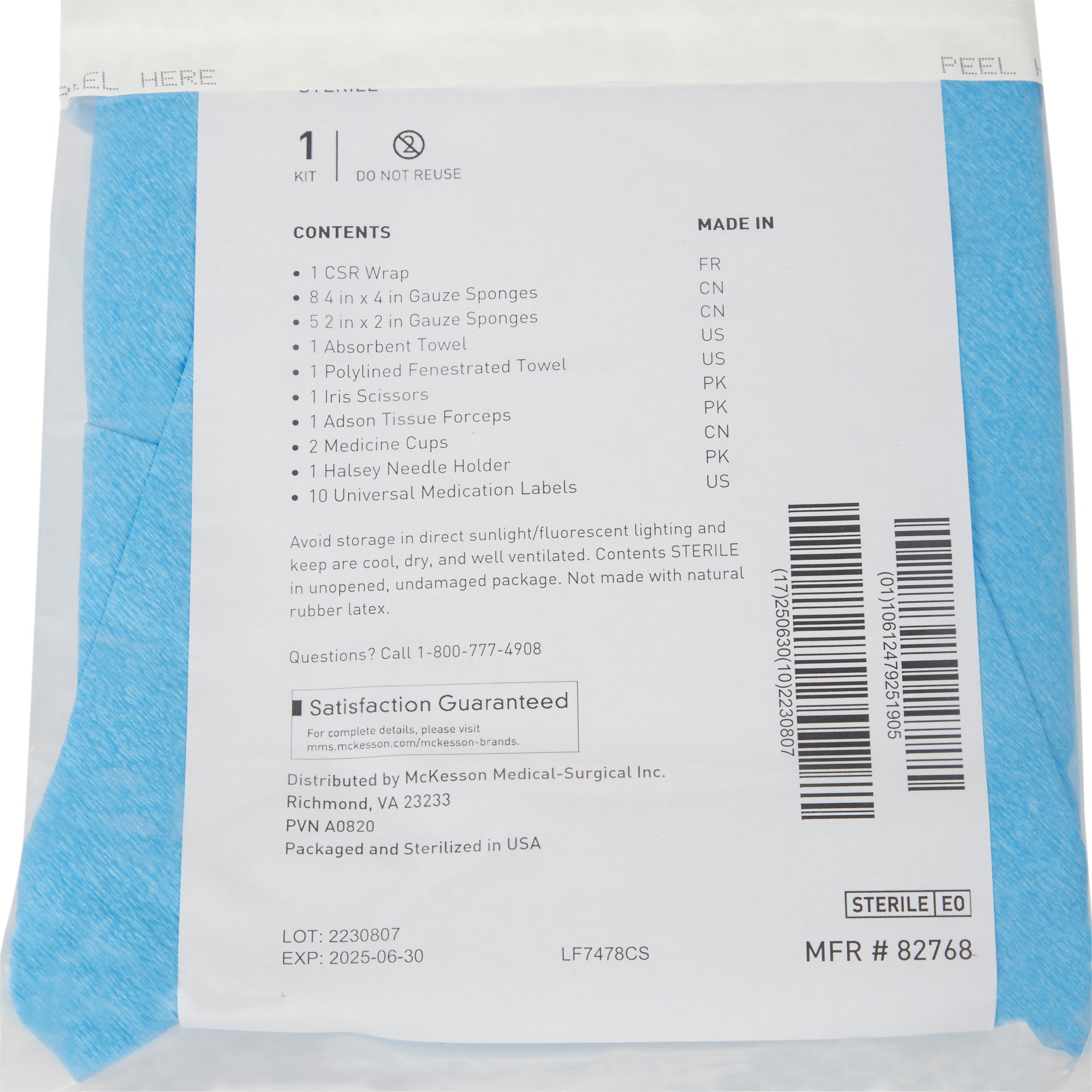 McKesson Suture Tray 82768 by McKesson Brand