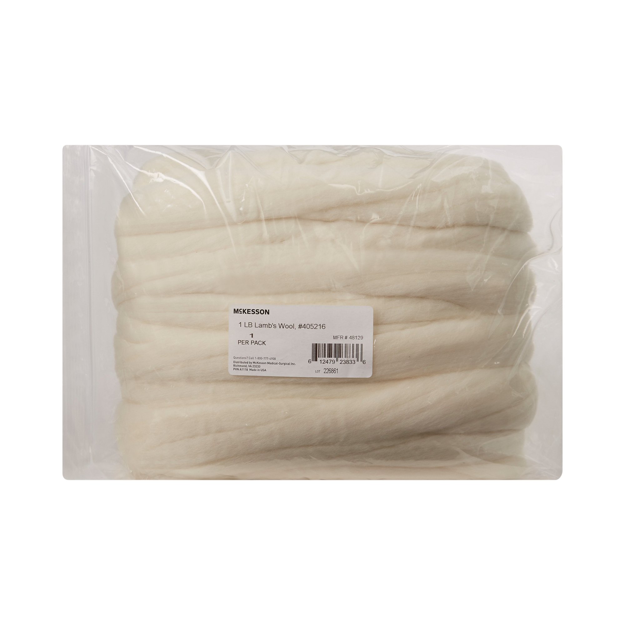 McKesson Brand 48129 - McKesson Lamb's Wool, 1 lb. - 1/Each, 12/Case