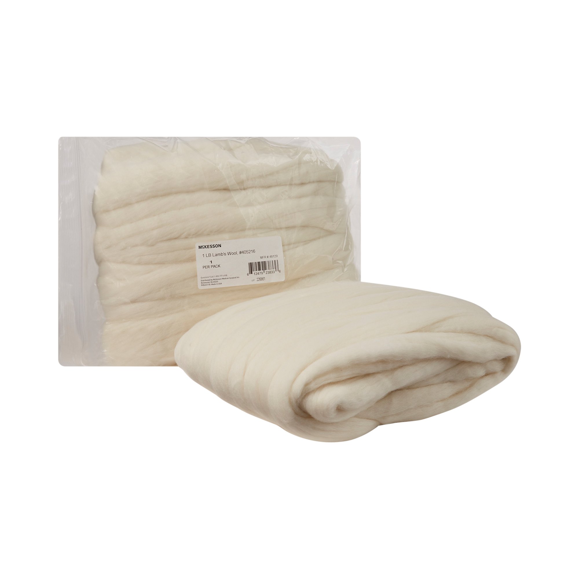 McKesson Brand 48129 - McKesson Lamb's Wool, 1 lb. - 1/Each, 12/Case