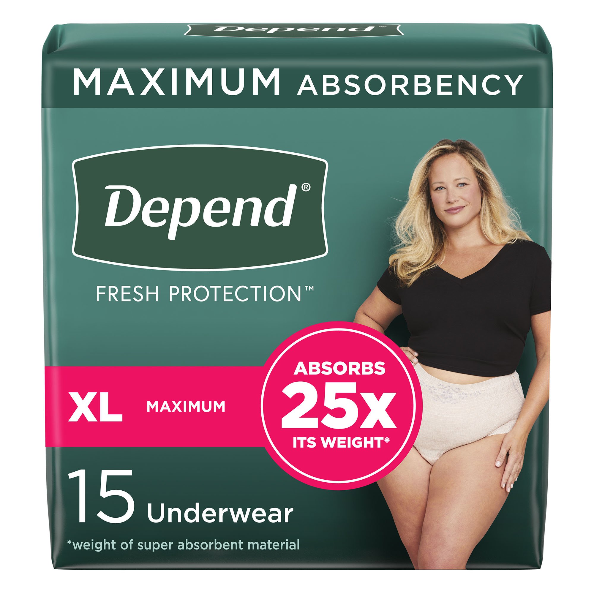 Kimberly Clark - 43586 Depend® Fresh Protection™ Women's Maximum Absorbency Underwear