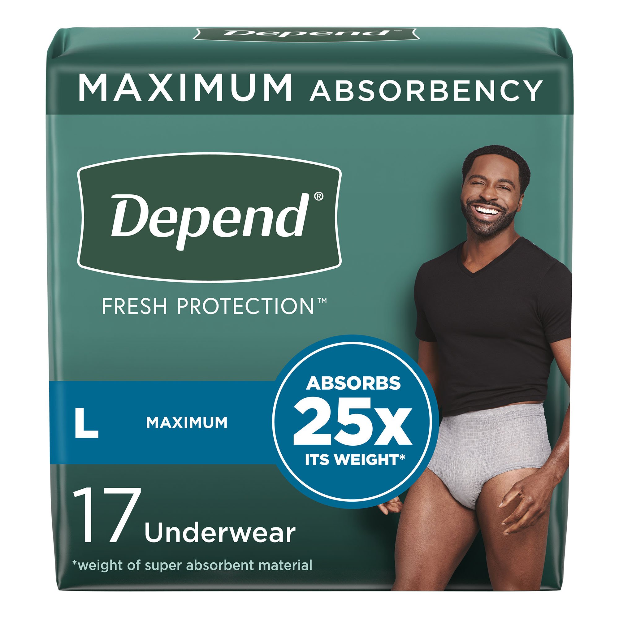 Kimberly Clark - 47926 Depend® Fresh Protection™ Men's Maximum Absorbency Underwear