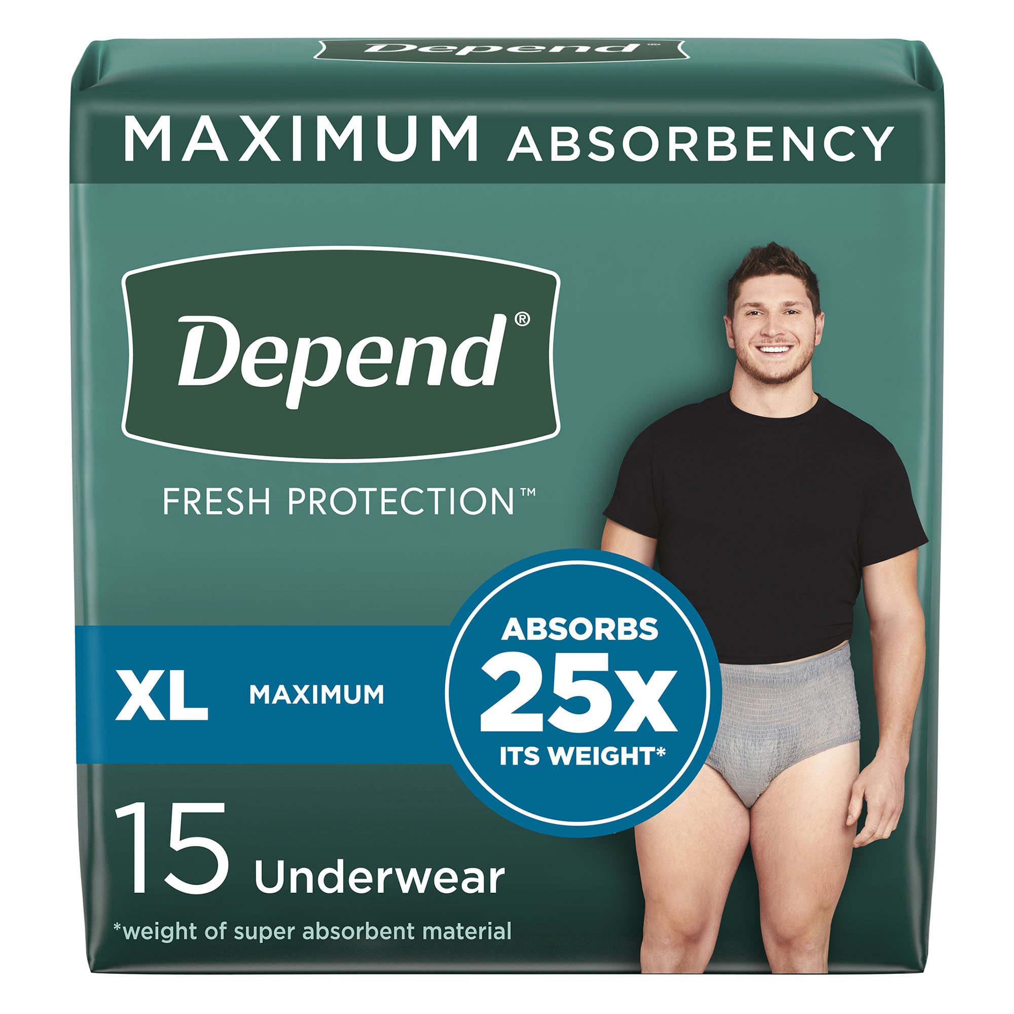 Kimberly Clark - 47930 Depend® Fresh Protection™ Men's Maximum Absorbency Underwear