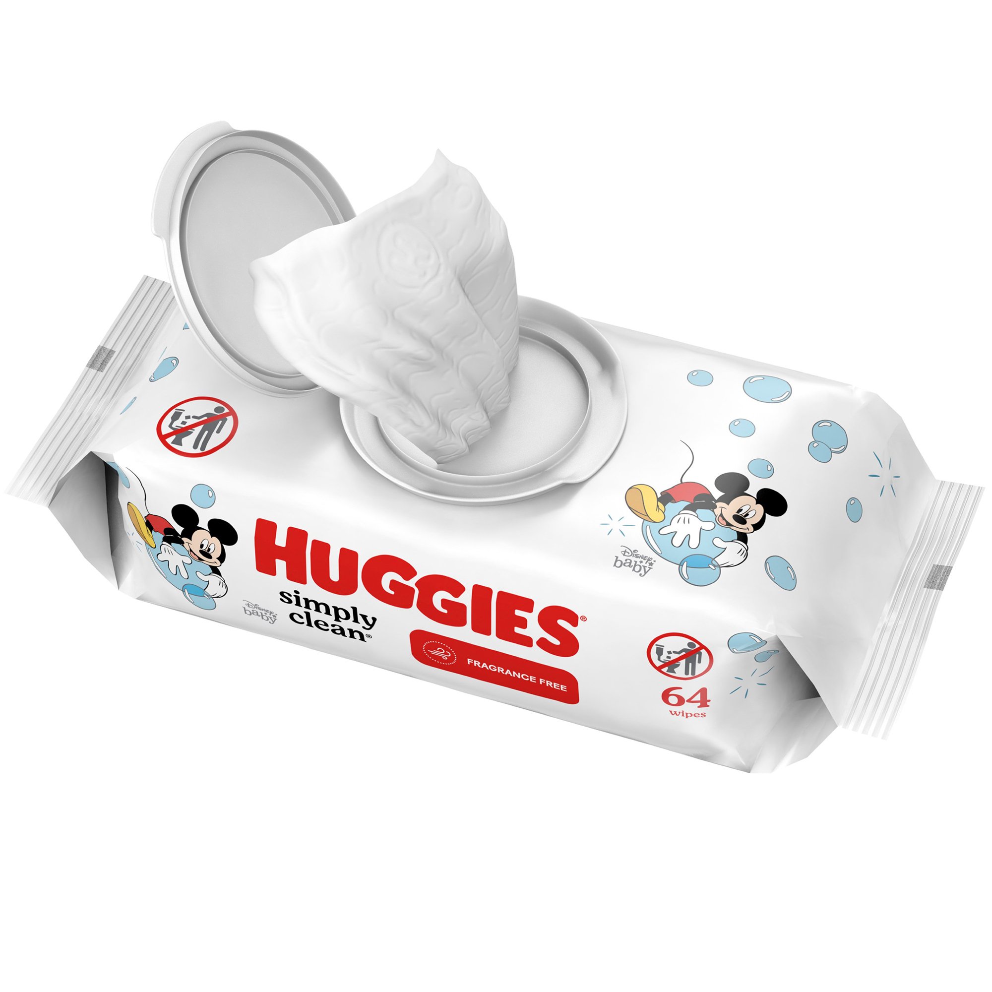 Kimberly Clark - 48750 Huggies® Simply Clean Unscented Baby Wipes Soft Pack