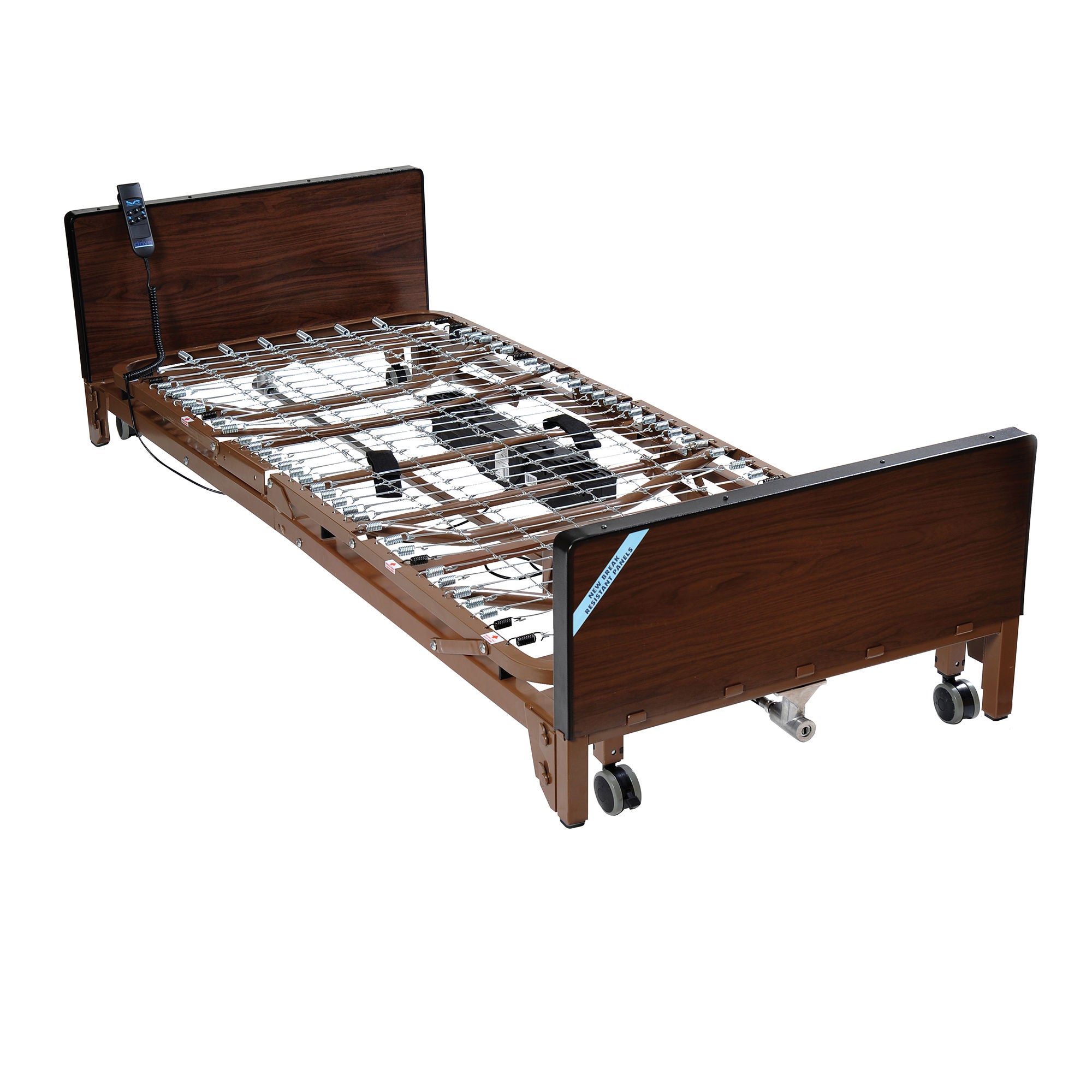 Drive DeVilbiss Healthcare - 15235BV-PKG-1-T Electric Bed Delta® Ultra-Light 1000 Full Low 80 Inch Length Spring Deck 3 Functions 9-1/2 to 23-1/2 Inch Height Range