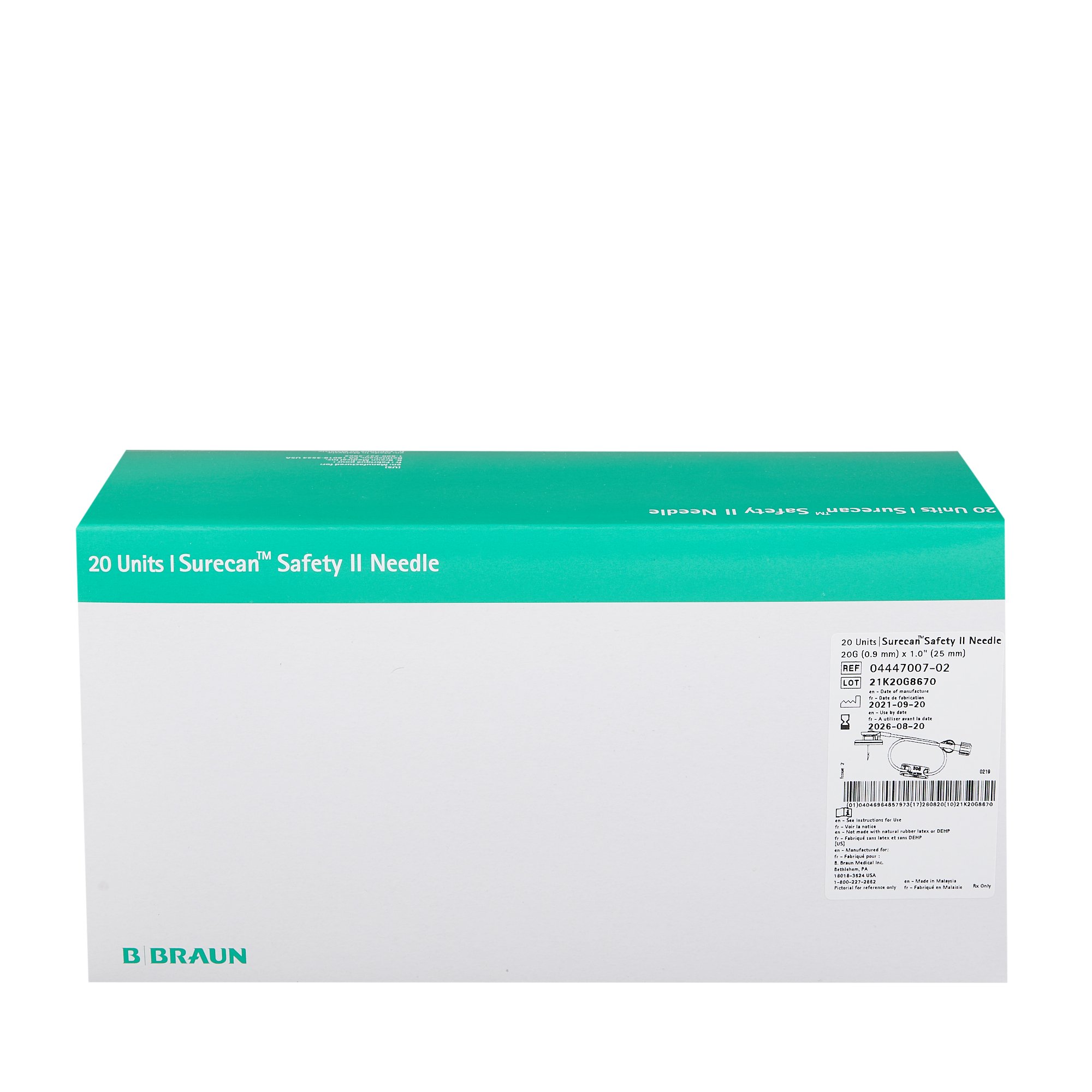 B. Braun 4447007-02 - 1/Each, 20/Box, 100/Case
