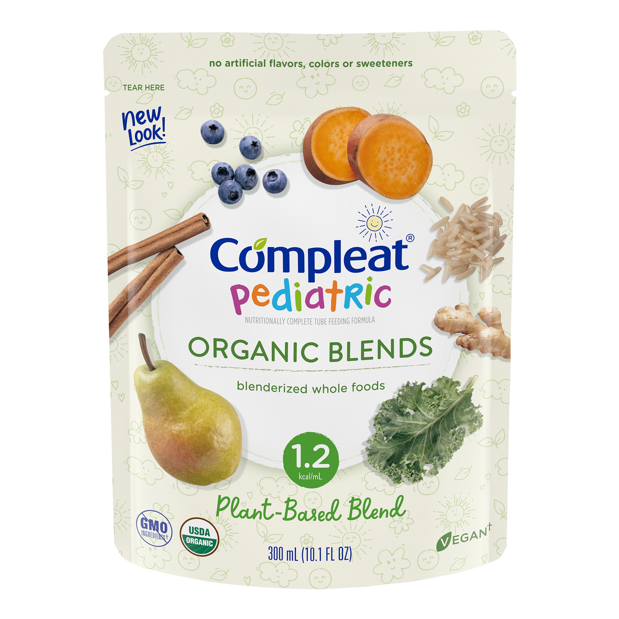 Nestle Healthcare Nutrition 00043900117218 - Compleat® Pediatric Organic Blends Tube Feeding Formula, Plant-Based, Non-GMO - 1/Each, 24/Case