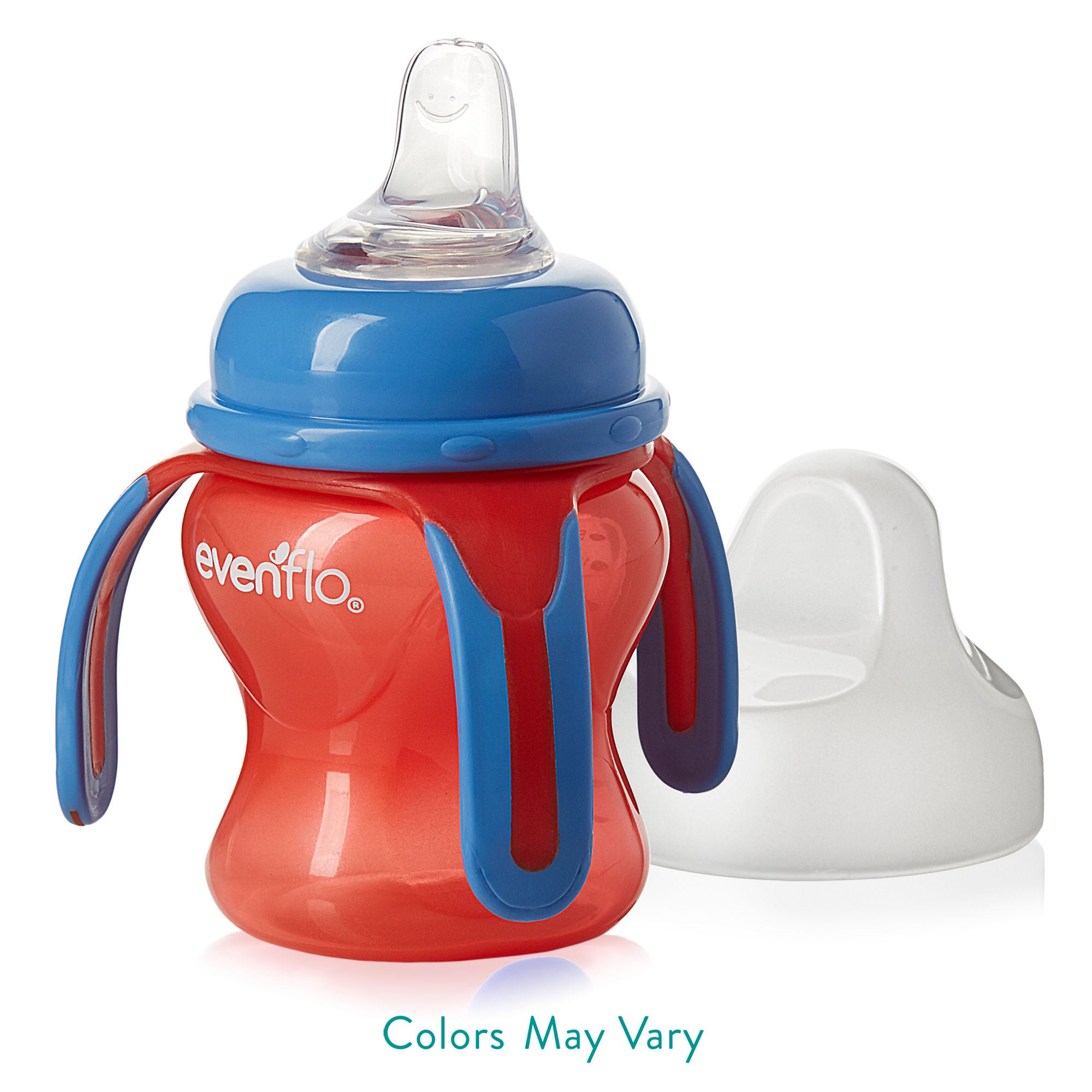 Midway Importing Inc - 4101111 Sippy Cup Evenflo Soft-flo 5 oz. Plastic / Silicone Red / Blue Reusable