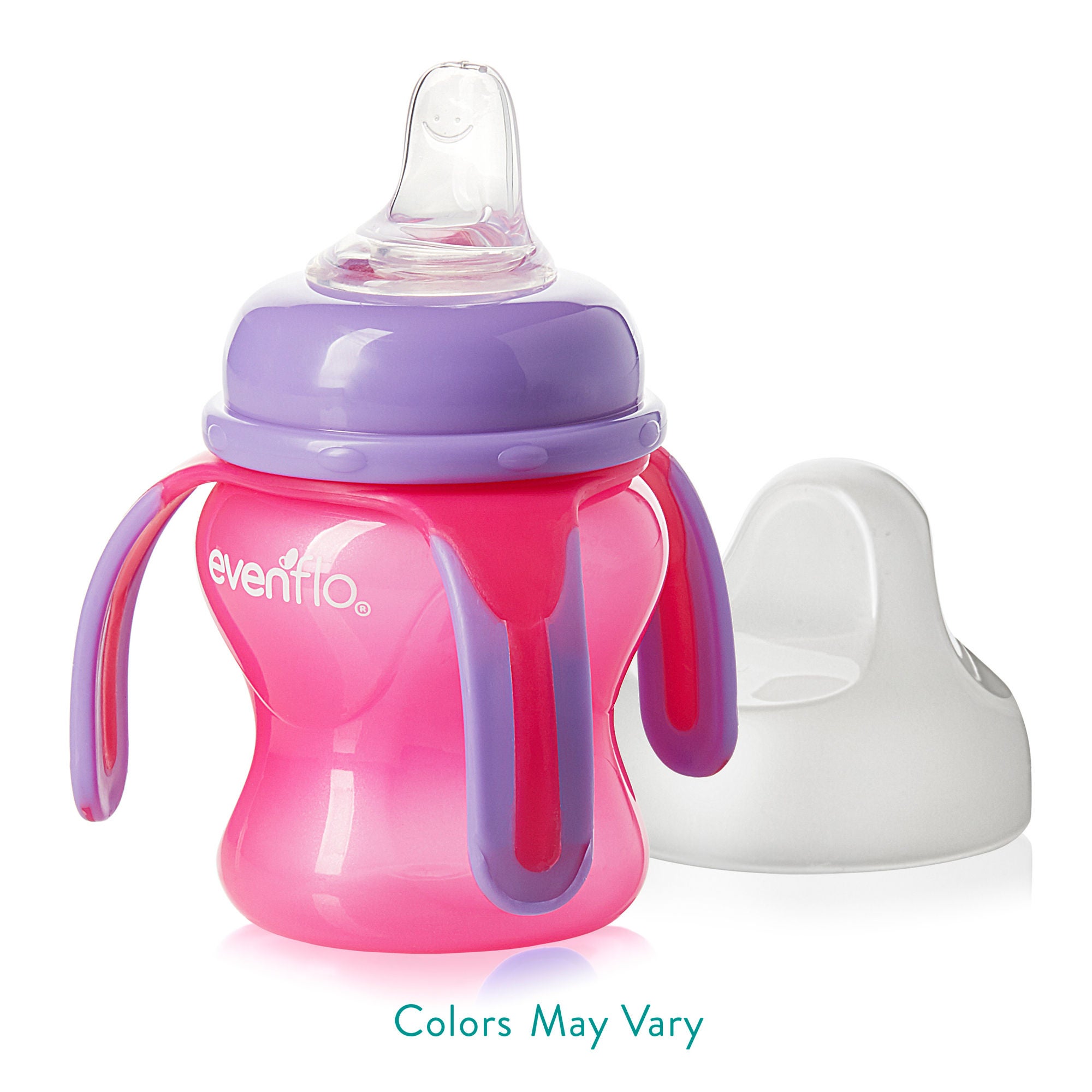 Midway Importing Inc - 4101111 Sippy Cup Evenflo Soft-flo 5 oz. Plastic / Silicone Red / Blue Reusable