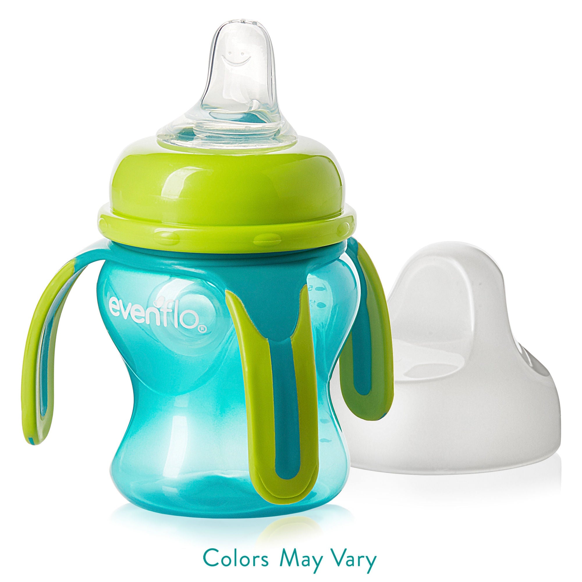 Midway Importing Inc - 4101111 Sippy Cup Evenflo Soft-flo 5 oz. Plastic / Silicone Red / Blue Reusable