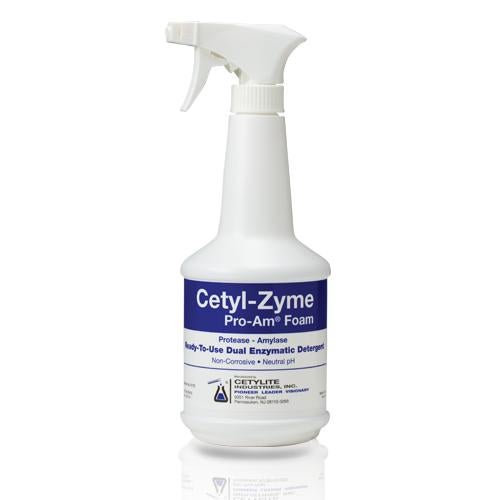 Cetylite - 0176 Dual Enzymatic Instrument Detergent Cetyl-Zyme Pro-Am® Foam Foam RTU 24 oz. Bottle Pleasant Scent