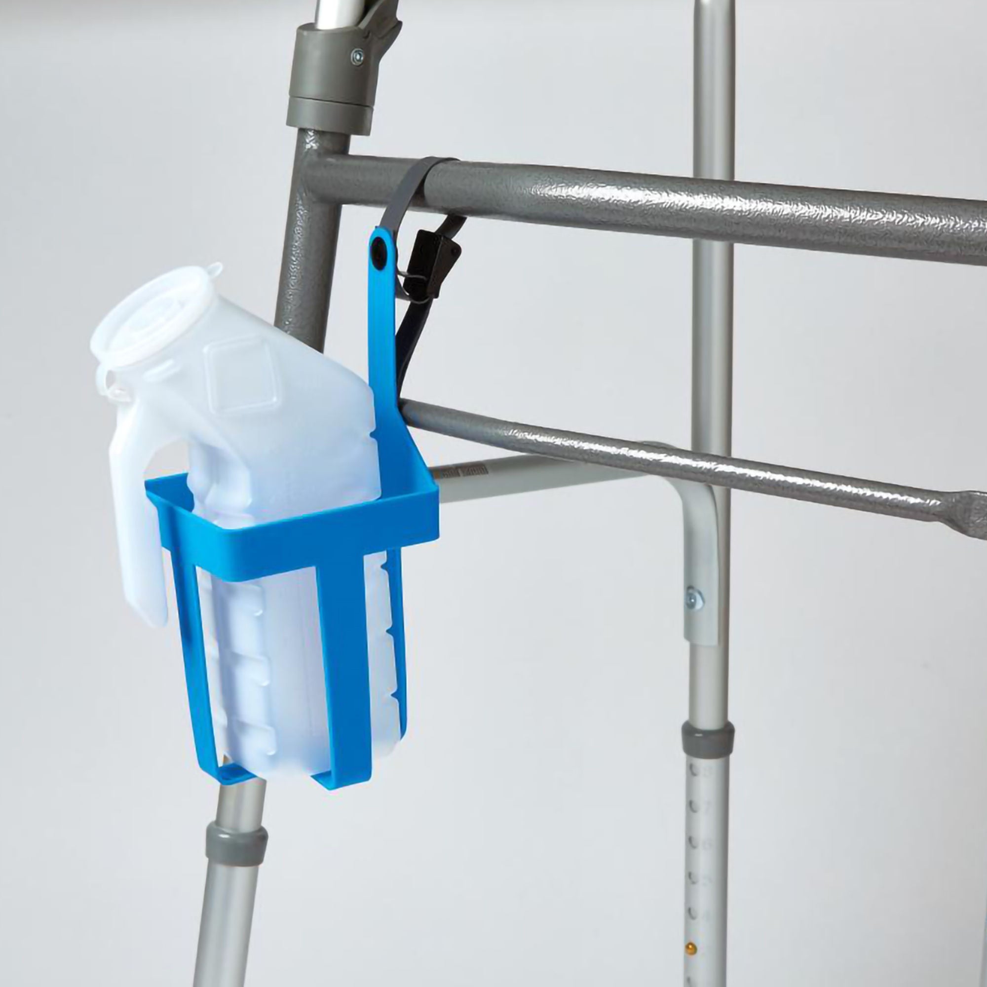 Medline - PGA201-25 Urinal Holder Medline Plastic, Vinyl Strap, Blue For Patient Urinals