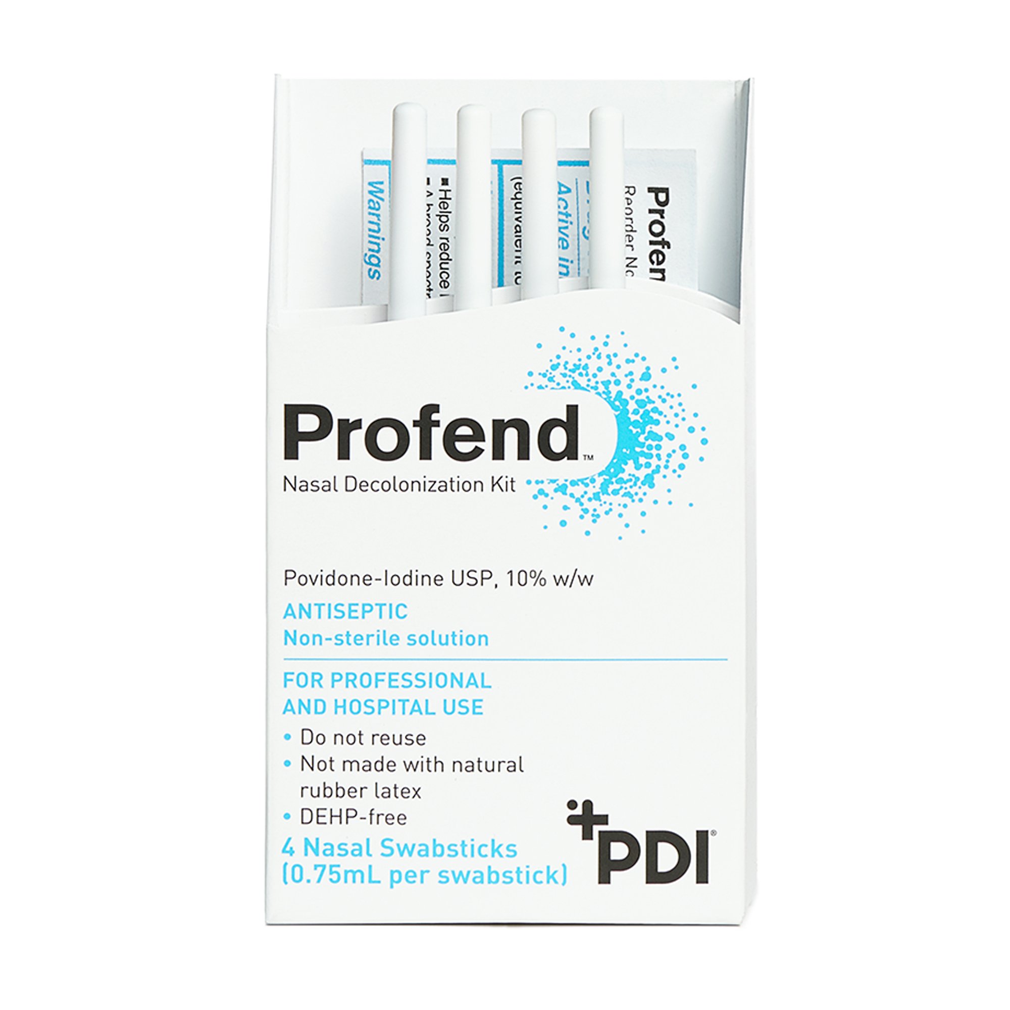 Professional Disposables X12048 - Profend® Impregnated Nasal Swabstick Kit - 12/Box, 48/Case