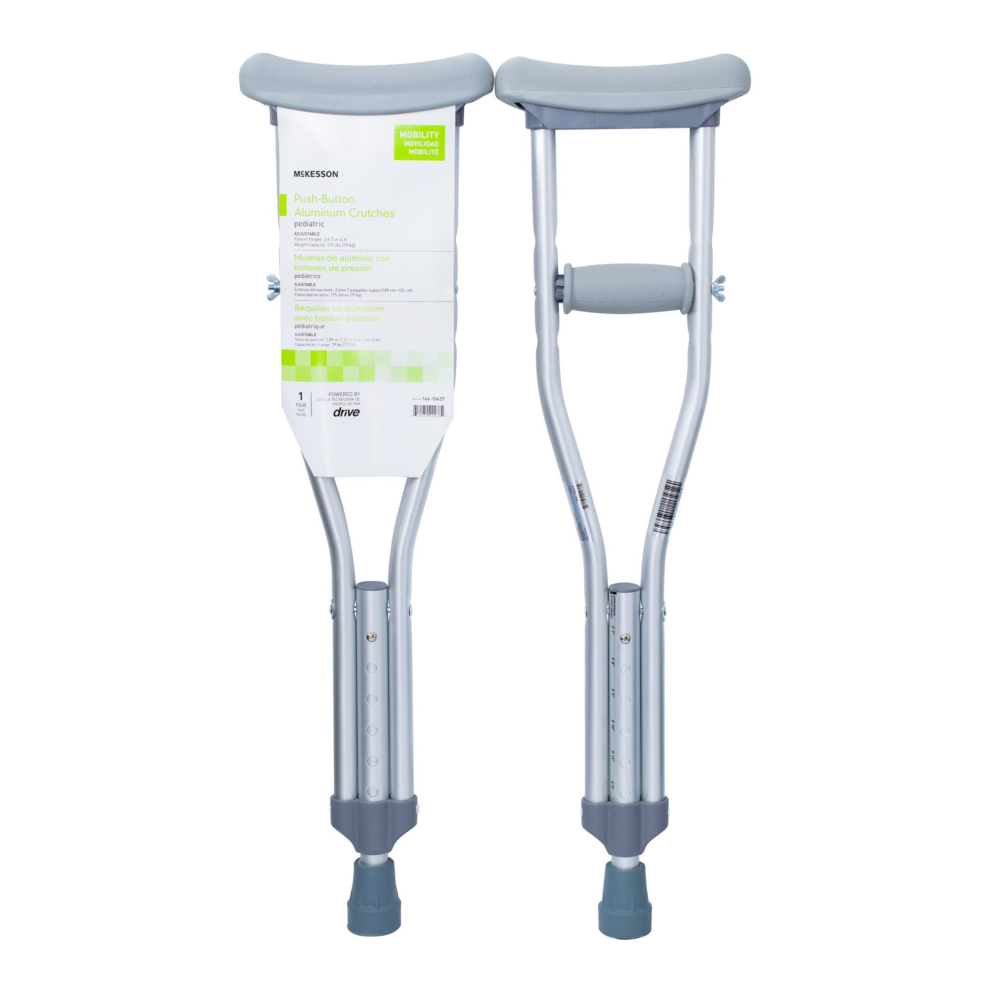 McKesson Brand - 146-10427 McKesson Underarm Crutches for Children 3'7" to 4'